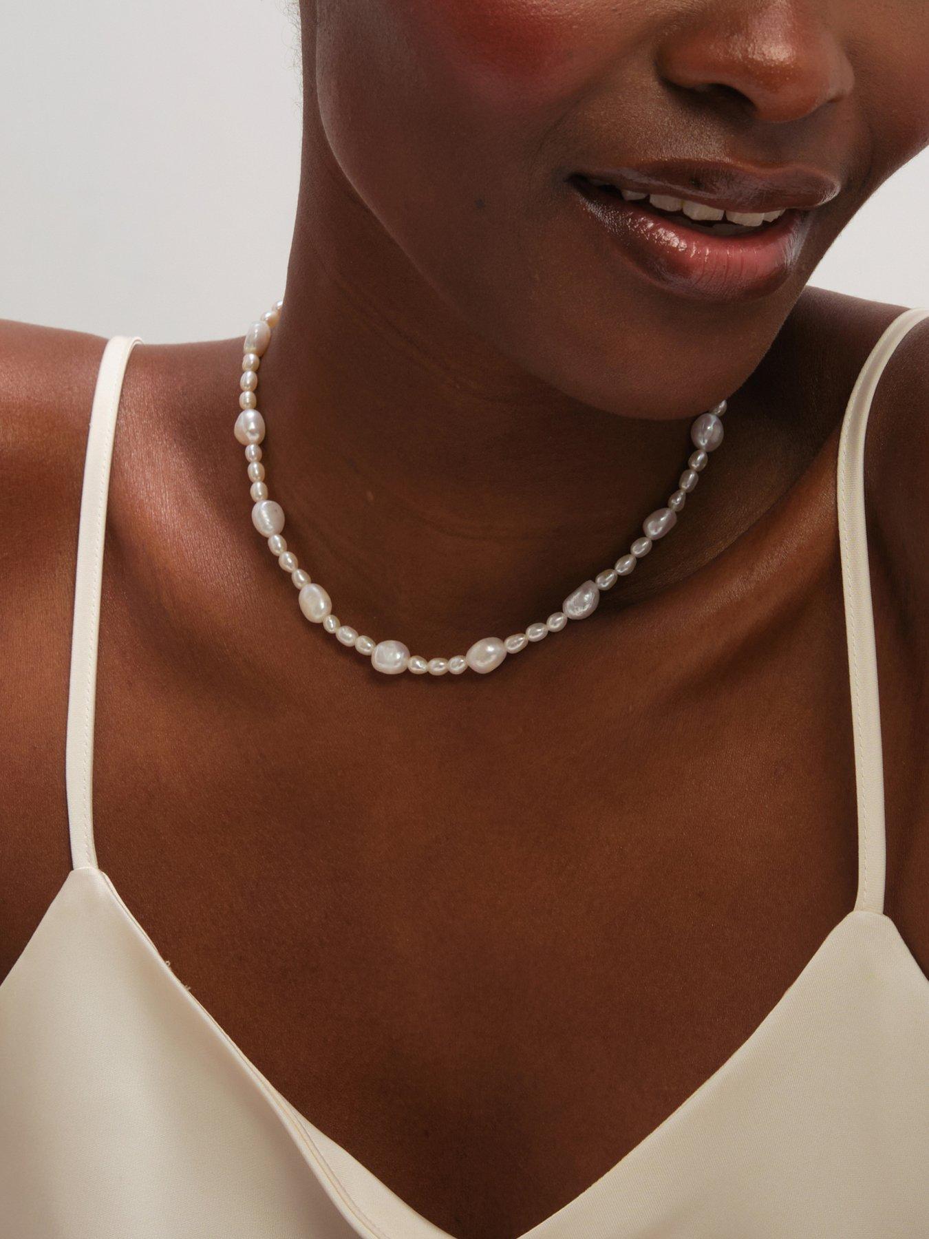 Image 1 of 3 of Jon Richard Jon Richard Gold Plated Real Freshwater Pearl Necklace