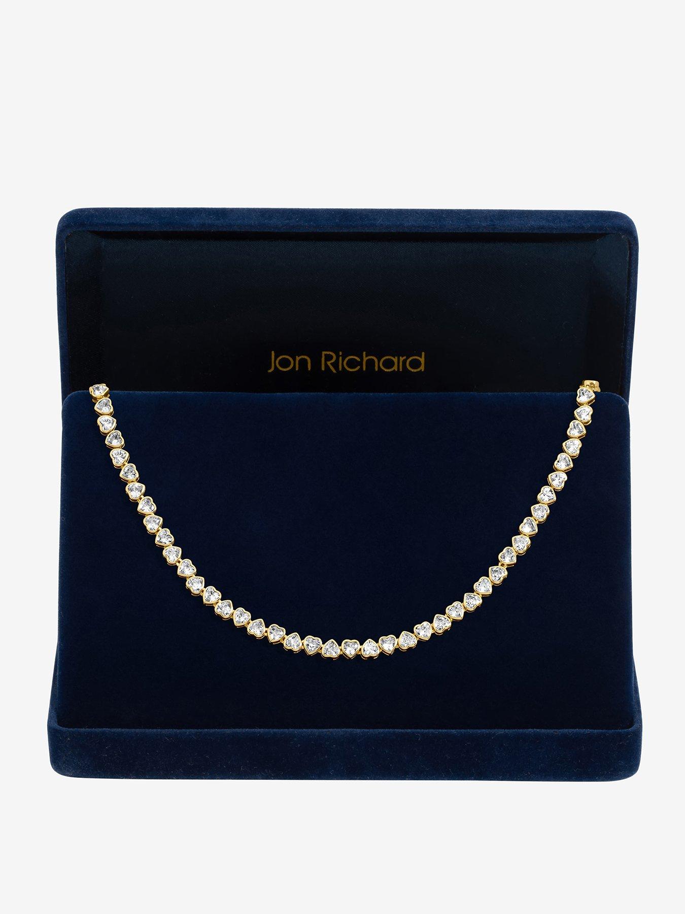 Jon Richard Jon Richard Gold Plated Cubic Zirconia Heart Allway Necklace