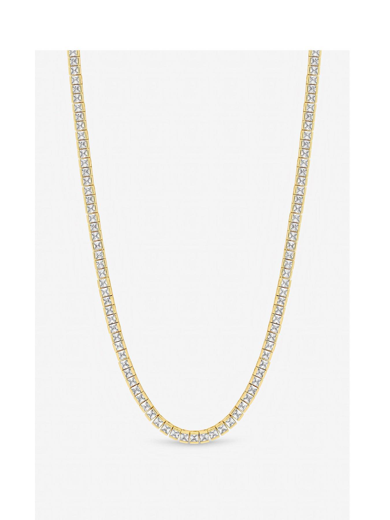 Image 2 of 3 of Jon Richard Jon Ricahrd Gold Plated Luxe Tennis Necklace