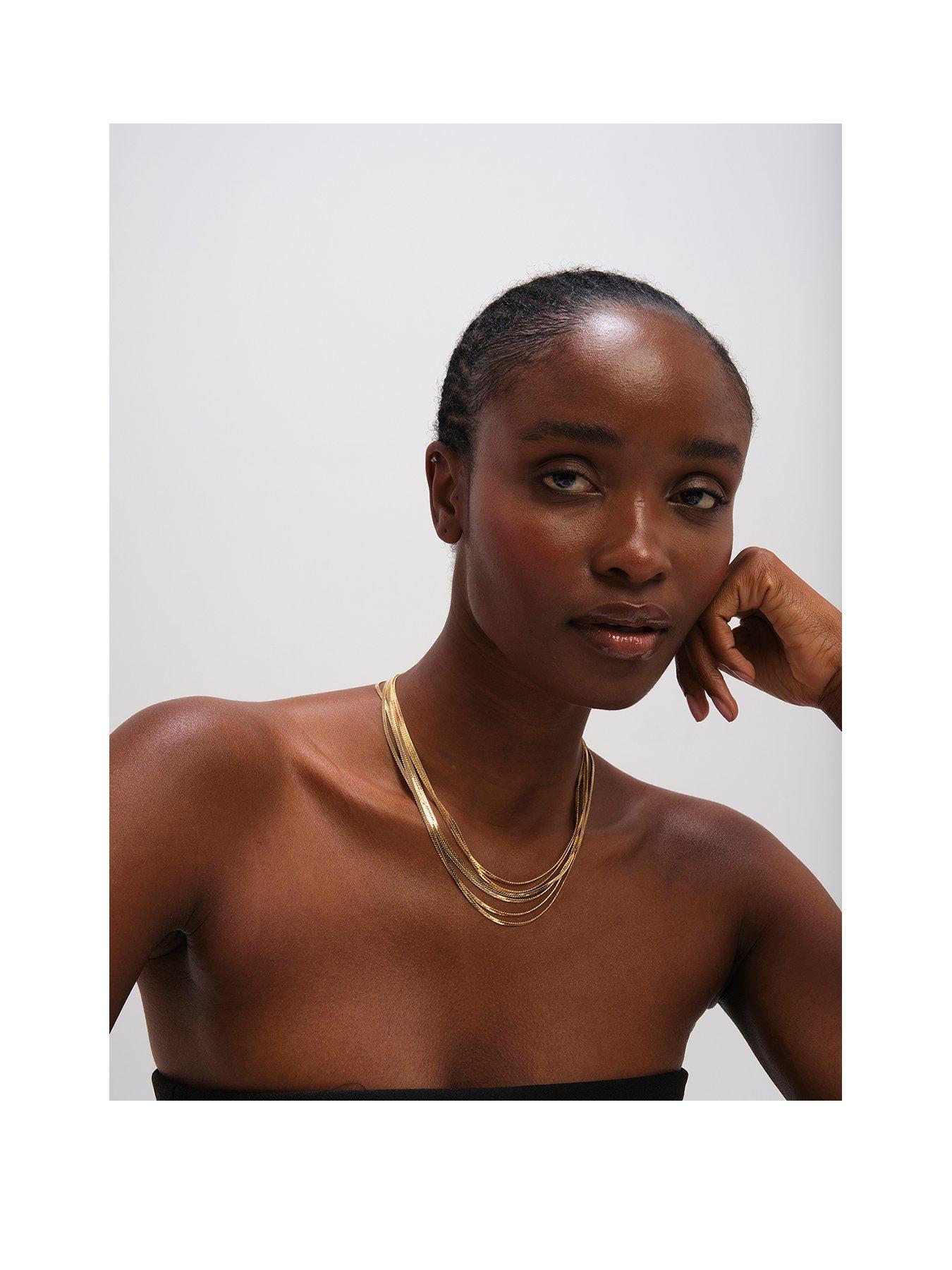 Inicio Inicio Gold Plated Multi Layered Necklace - Gift Pouch