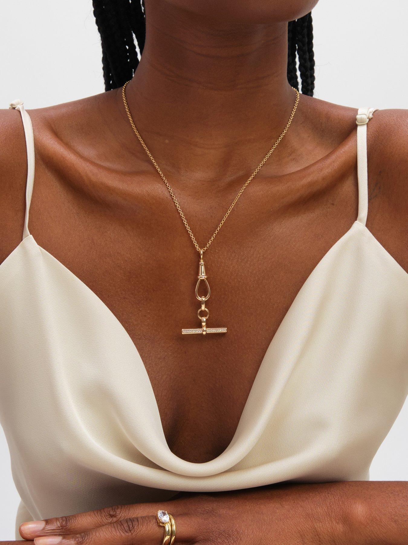jon-richard-gold-plated-pave-t-bar-necklaceback