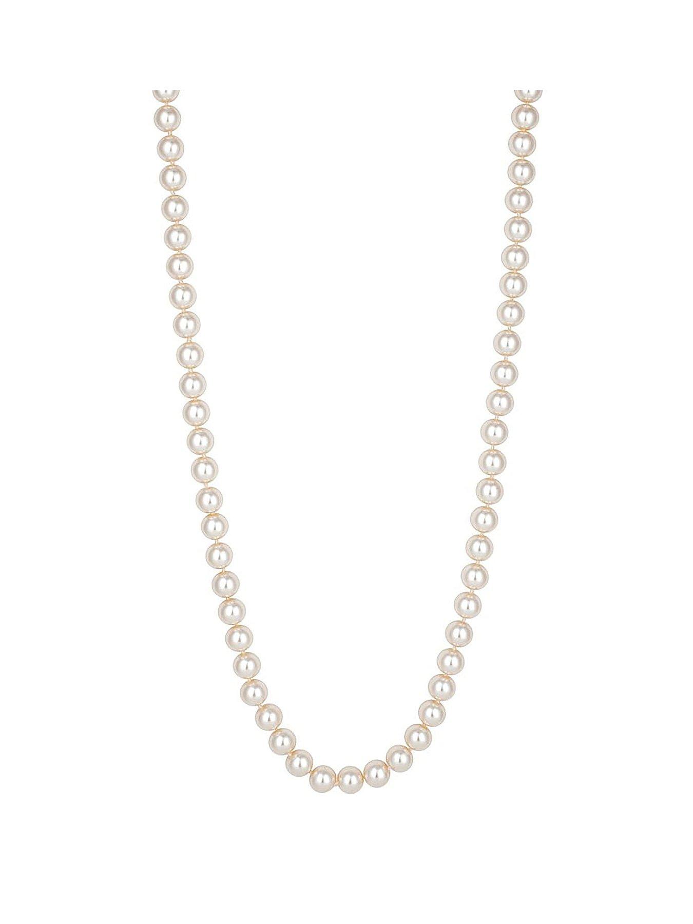 Jon Richard Jon Richard Knotted Cream Pearl Necklace