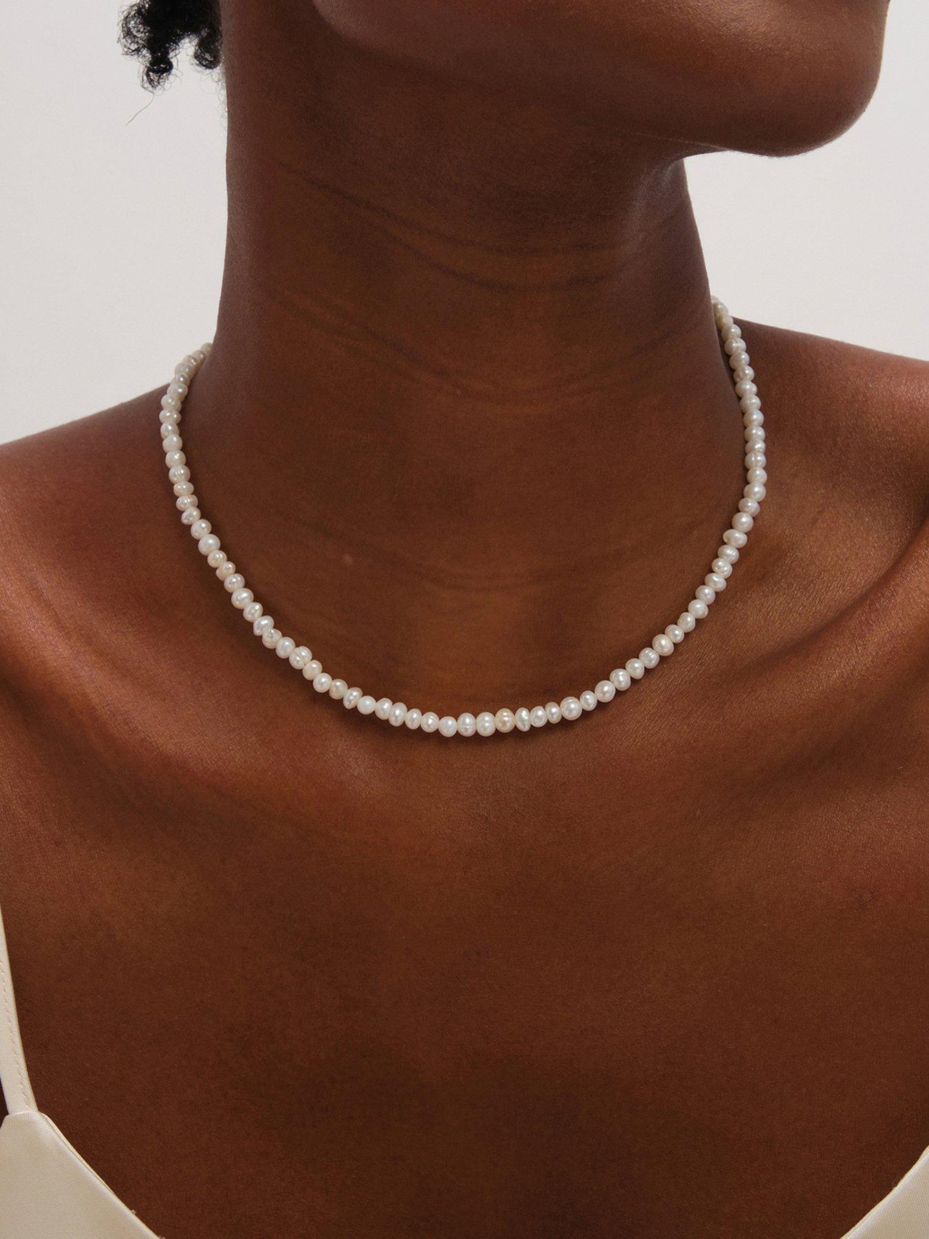 Jon Richard Jon Richard Gold Plated Real Freshwater Seed Pearl Necklace