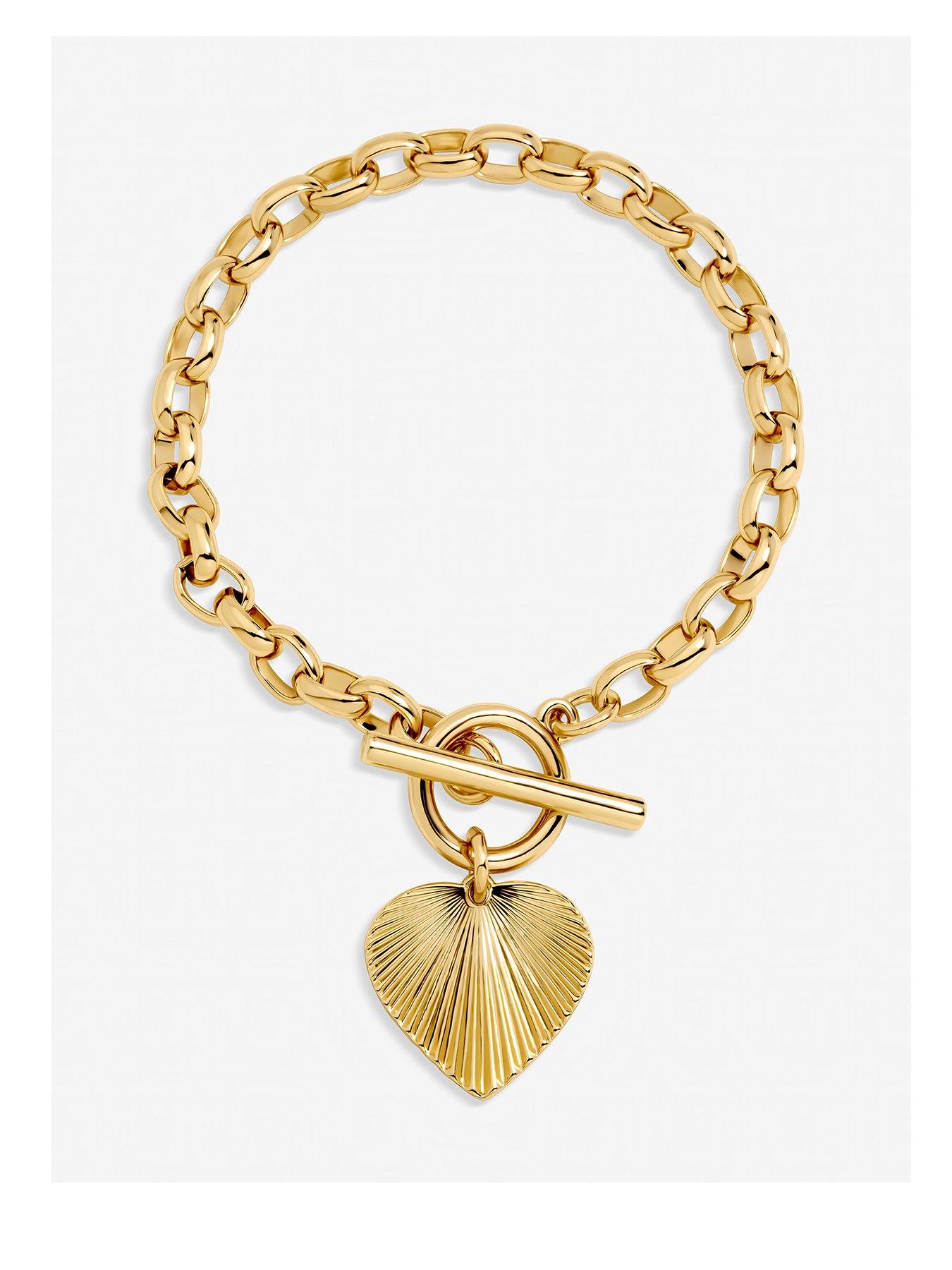 inicio-gold-plated-diamond-cut-heart-t-bar-bracelet-gift-pouch