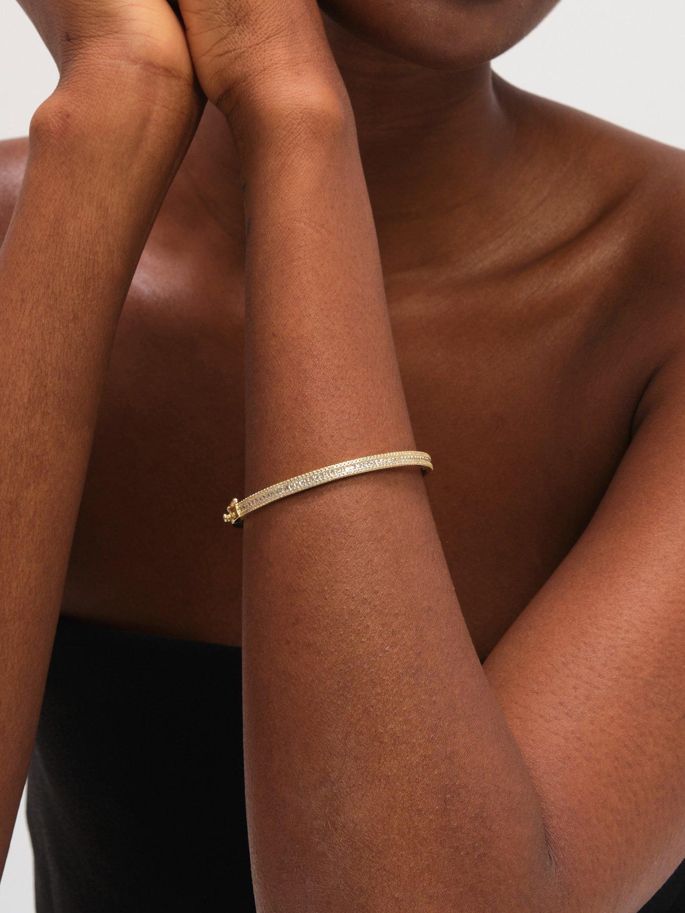 Image 1 of 3 of Jon Richard Gold Plated Cubic Zirconia Bangle