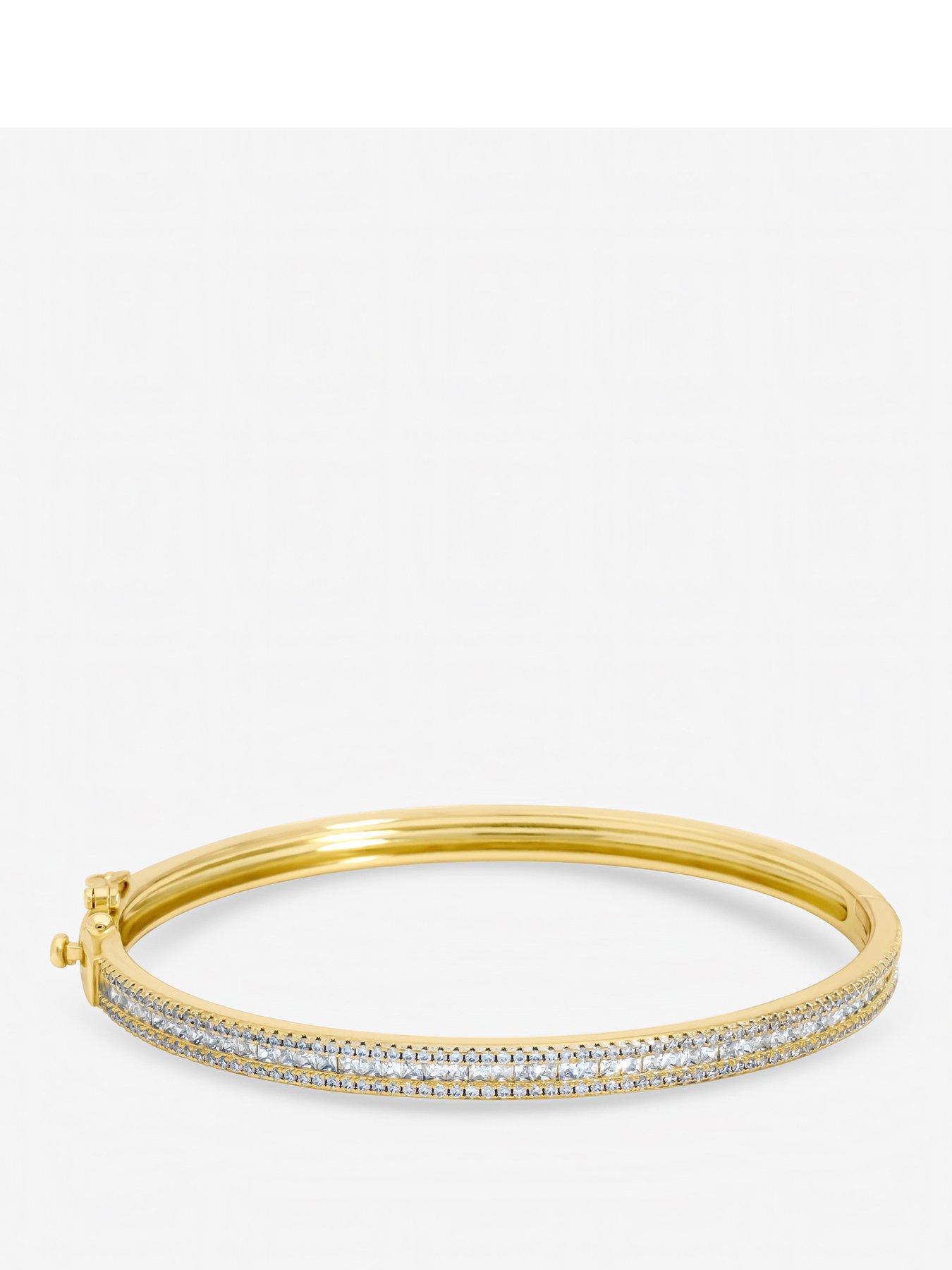 Image 2 of 3 of Jon Richard Gold Plated Cubic Zirconia Bangle