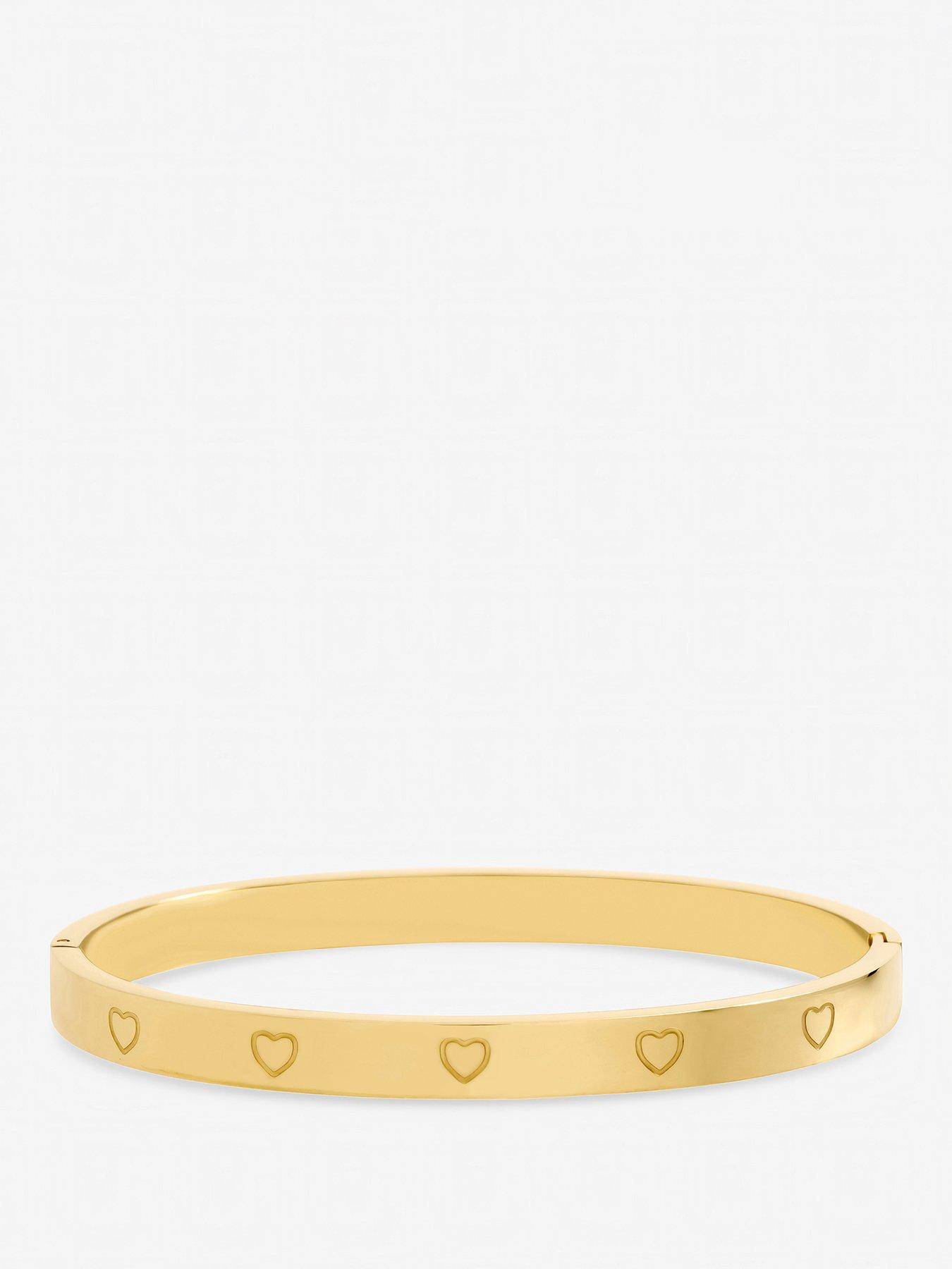 Jon Richard Jon Richard Gold Plated Waterproof Heart Bangle