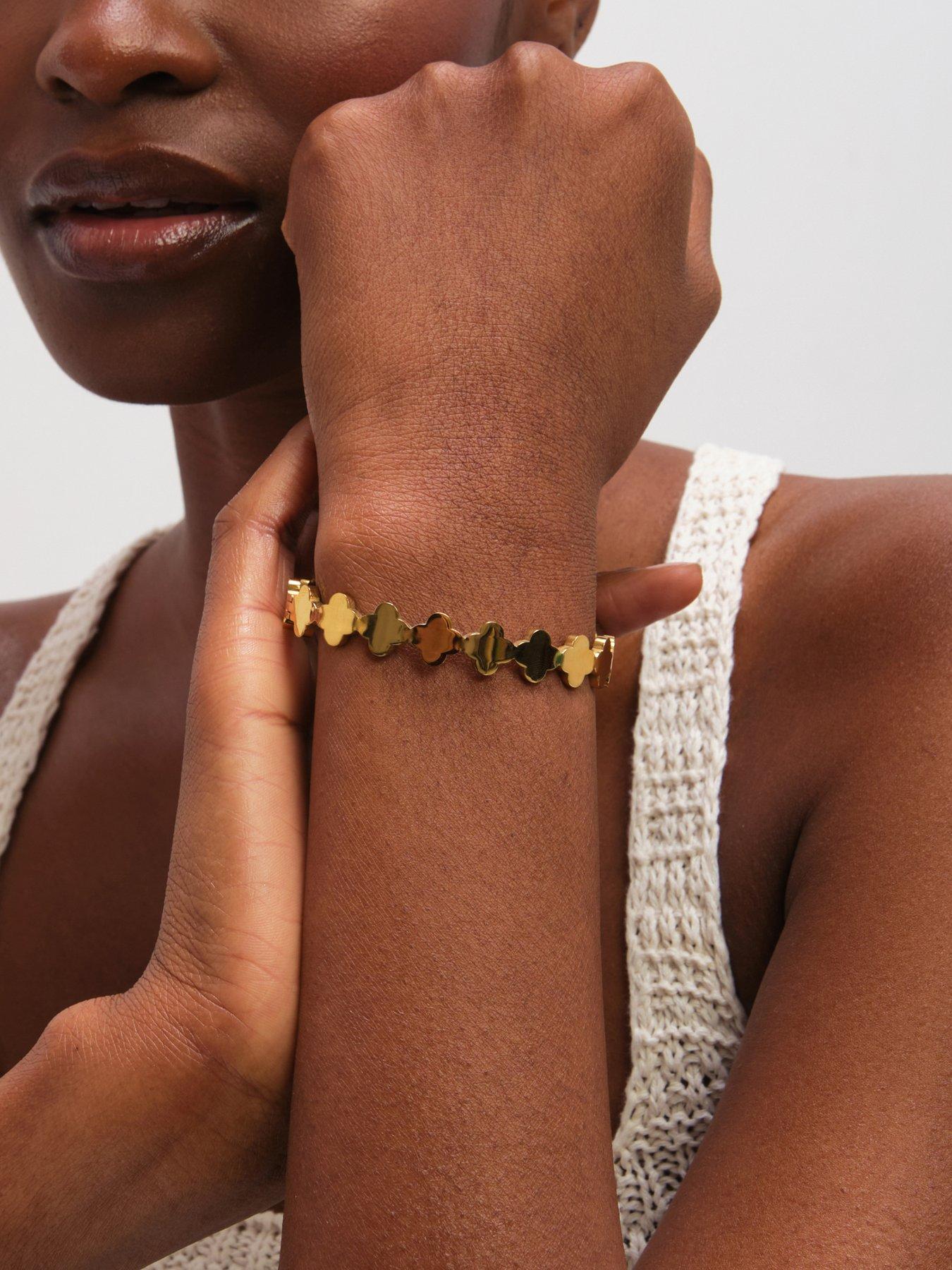 jon-richard-jon-richard-gold-plated-waterproof-polished-clover-banglestillFront