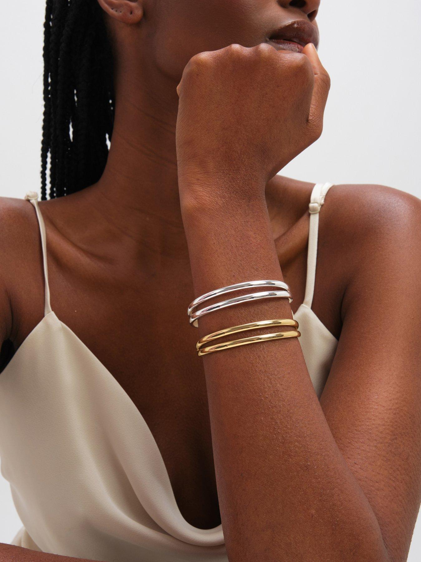 inicio-inicio-silver-plated-polished-double-row-cuff-gift-pouchstillFront