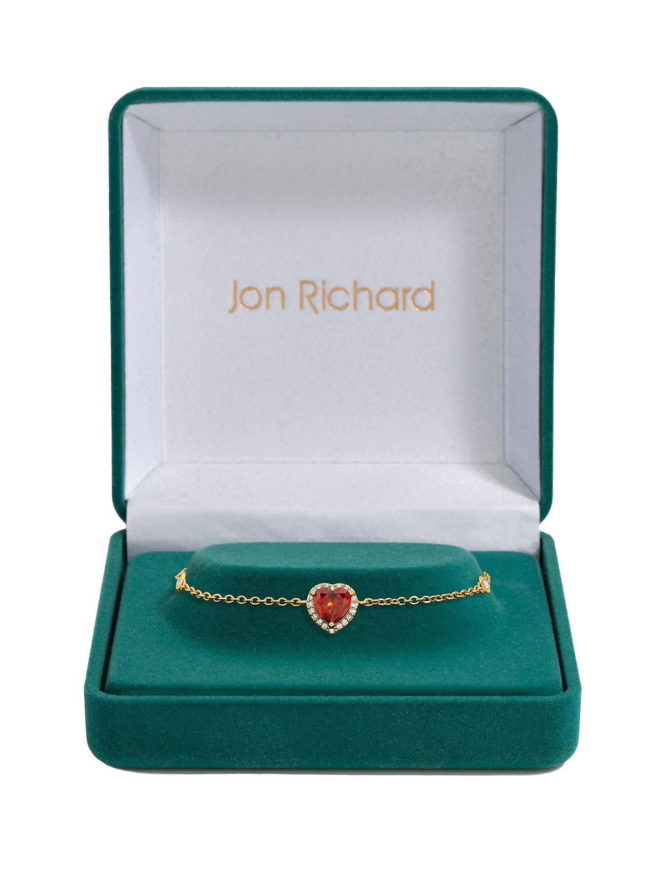 Jon Richard Jon Richard Gold Plated and Red Heart Bracelet