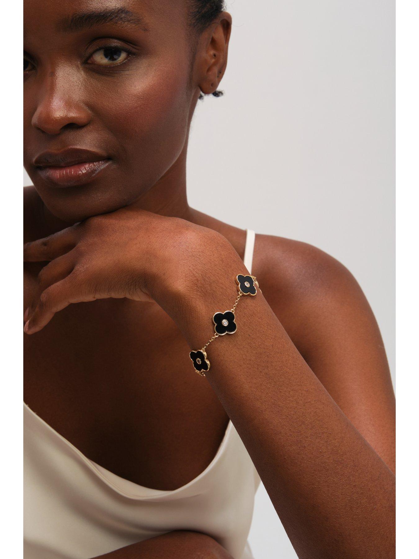 jon-richard-gold-plated-and-jet-polished-clover-braceletstillFront