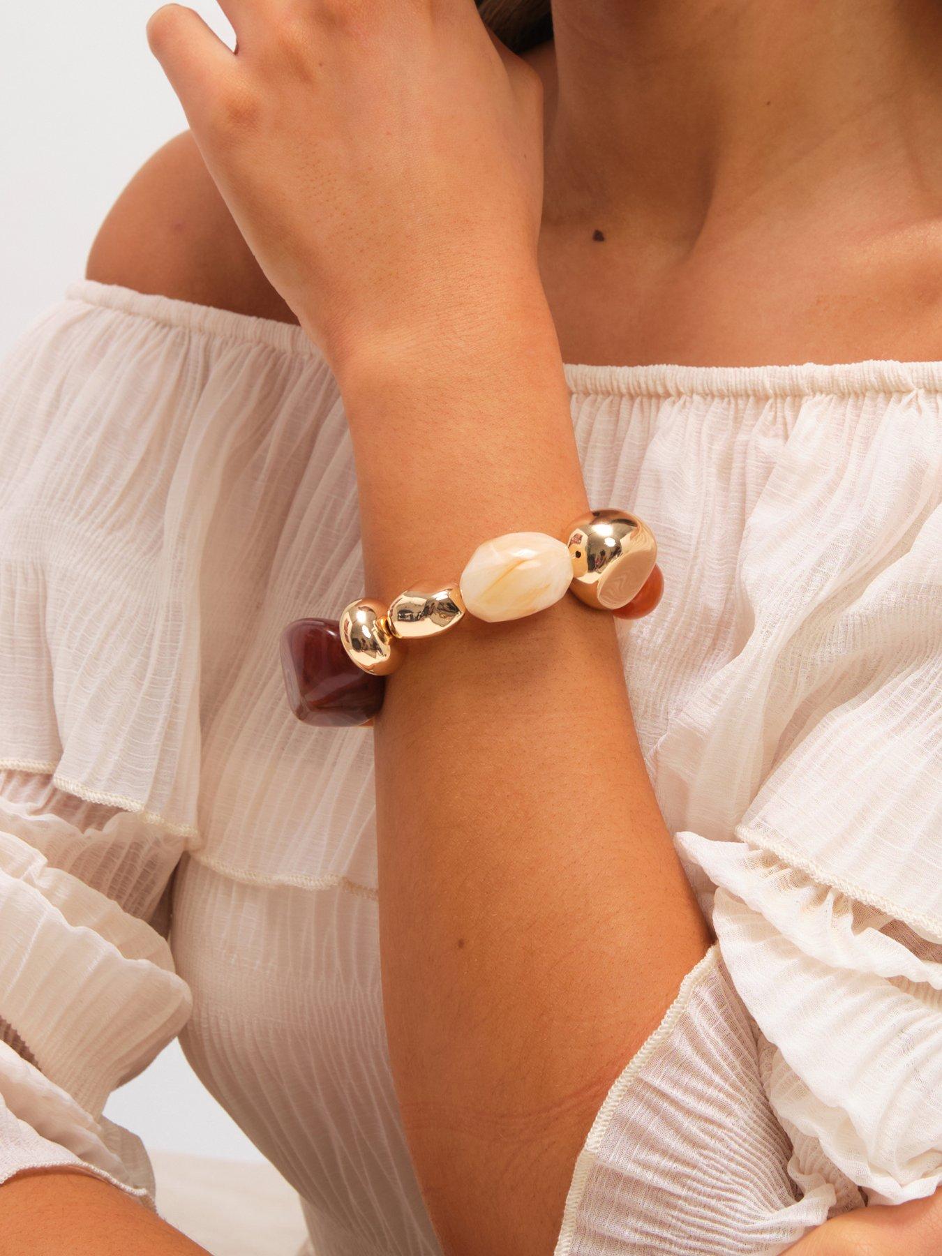 mood-gold-polished-and-resin-stretch-braceletstillFront