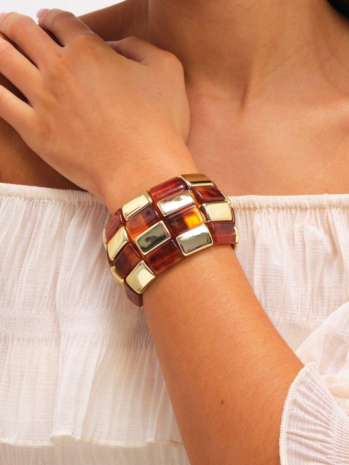 mood-mood-gold-plated-and-resin-statement-stretch-braceletstillFront