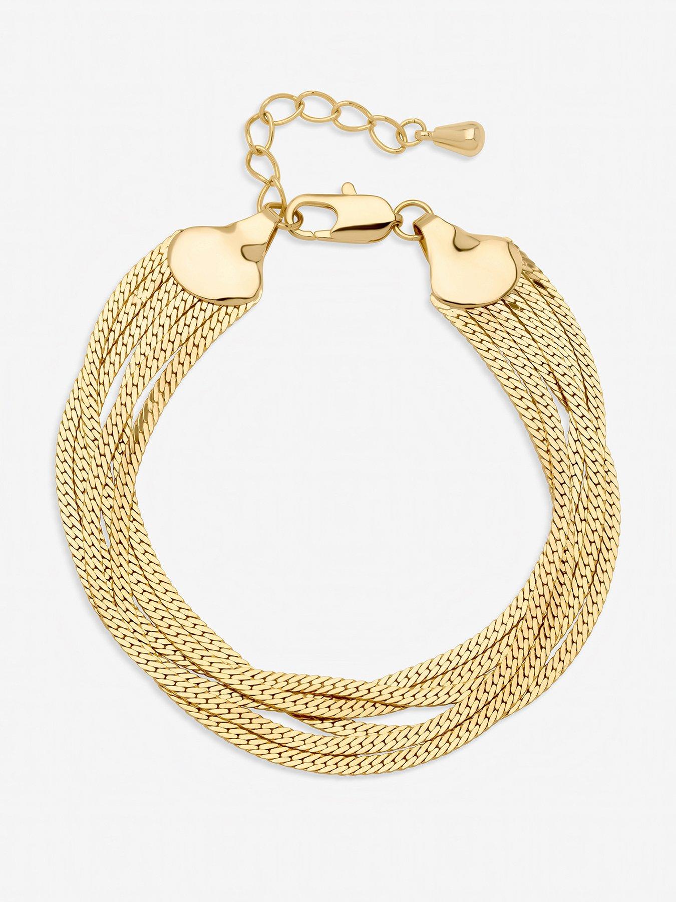 Inicio Inicio Gold Plated Multi Layered Bracelet - Gift Pouch