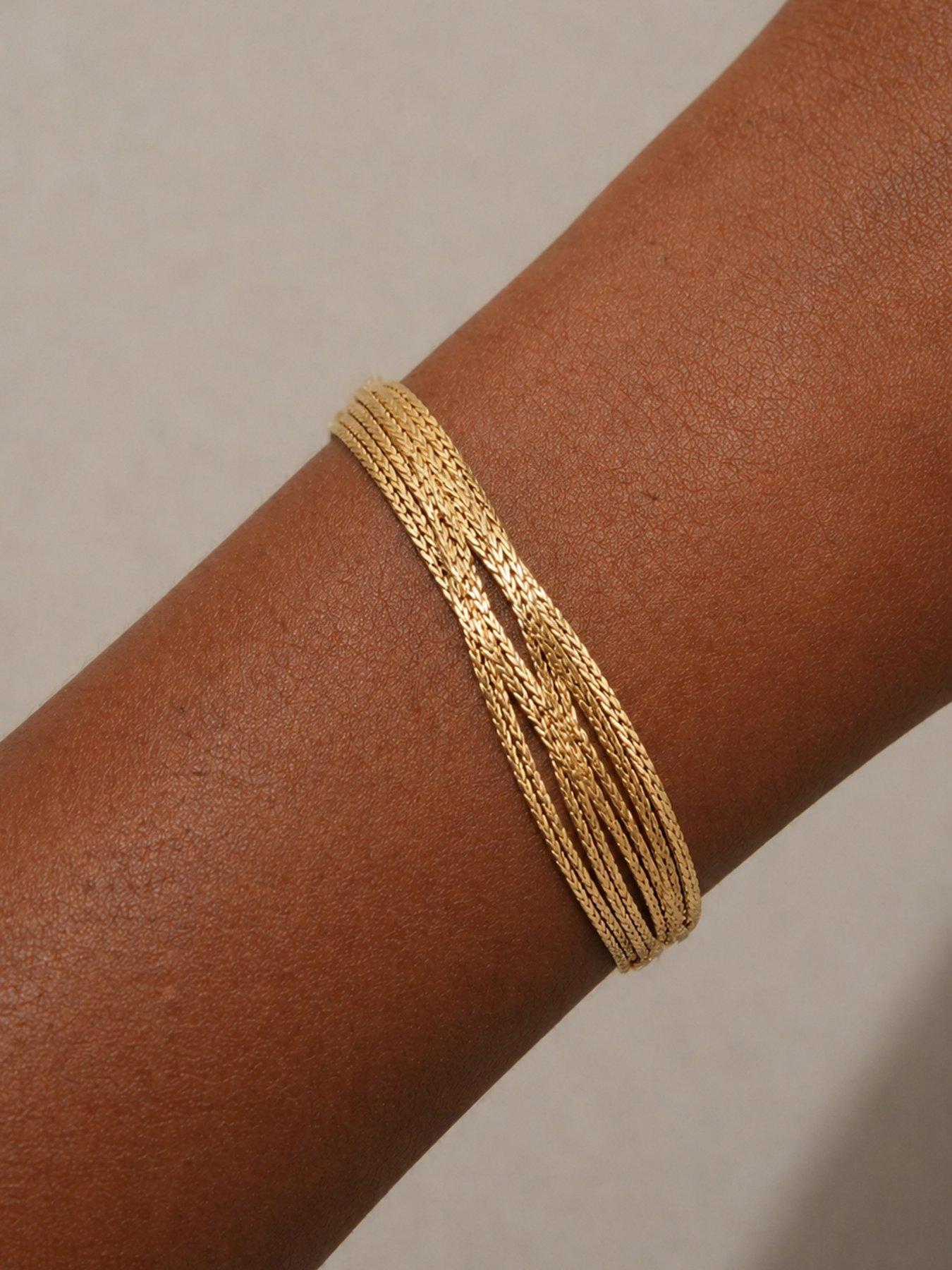 Image 2 of 3 of Inicio Inicio Gold Plated Multi Layered Bracelet - Gift Pouch