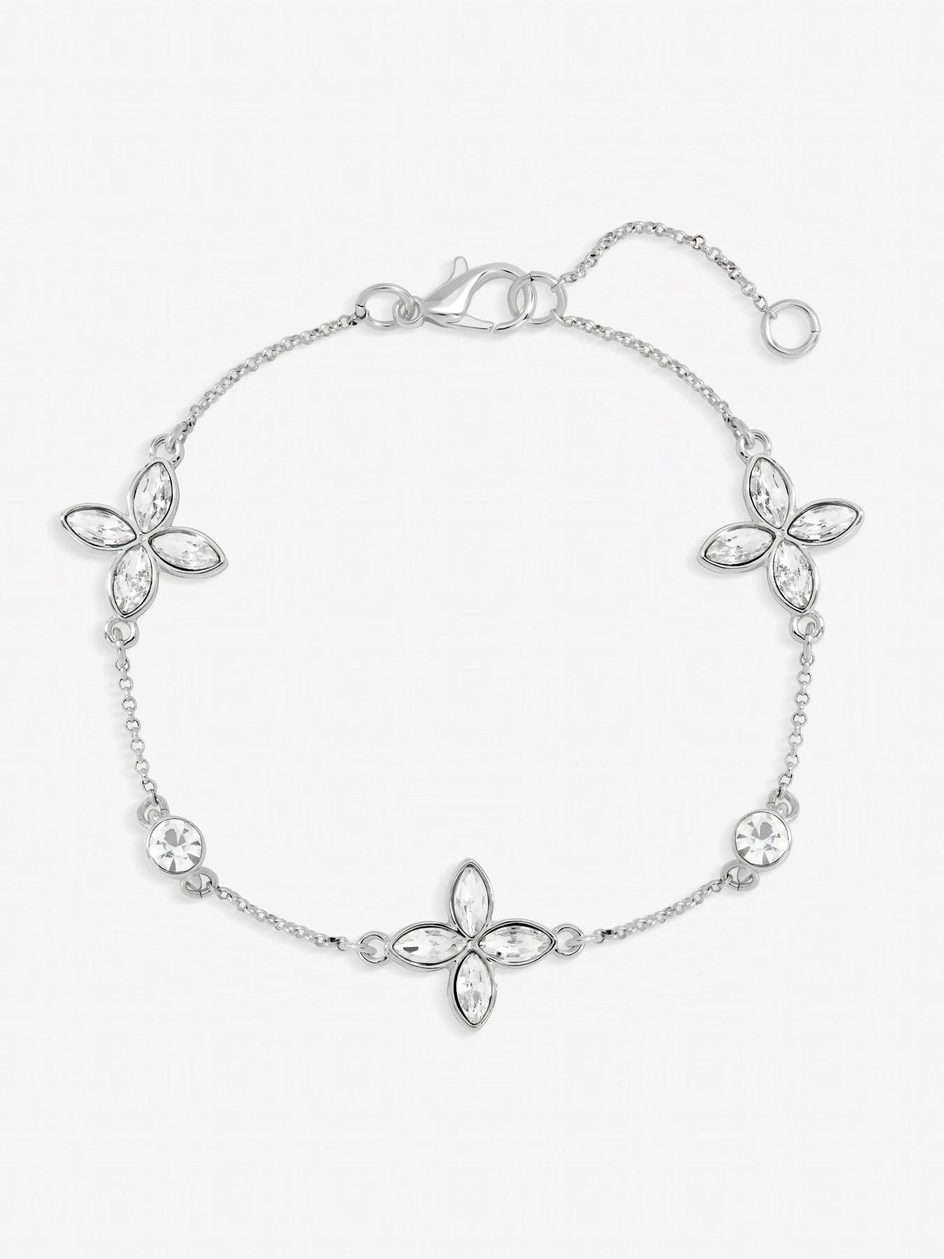 jon-richard-silver-plated-and-crystal-clover-braceletstillFront