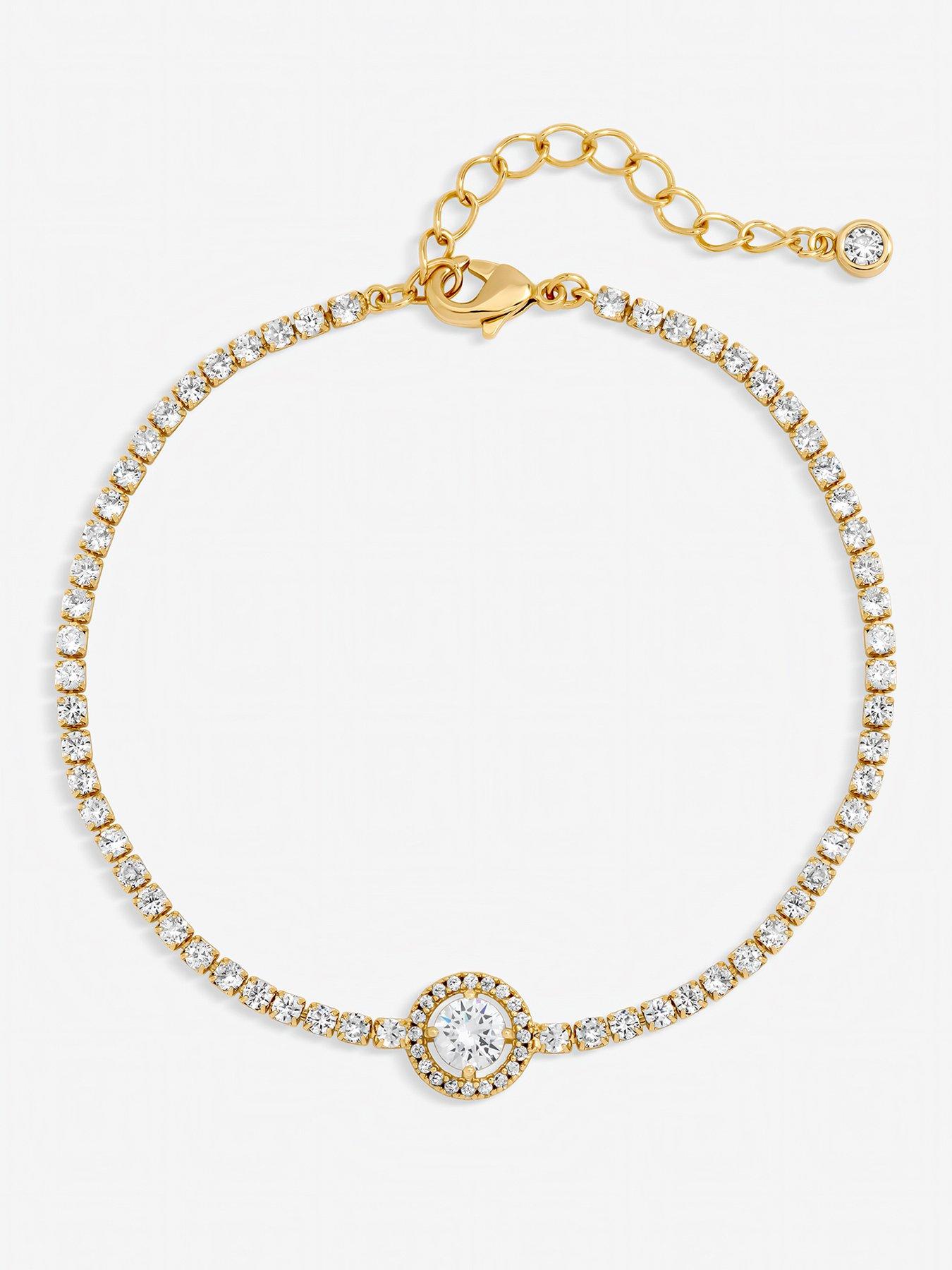 Jon Richard Jon Richard Gold Plated and Crystal Stone Bracelet