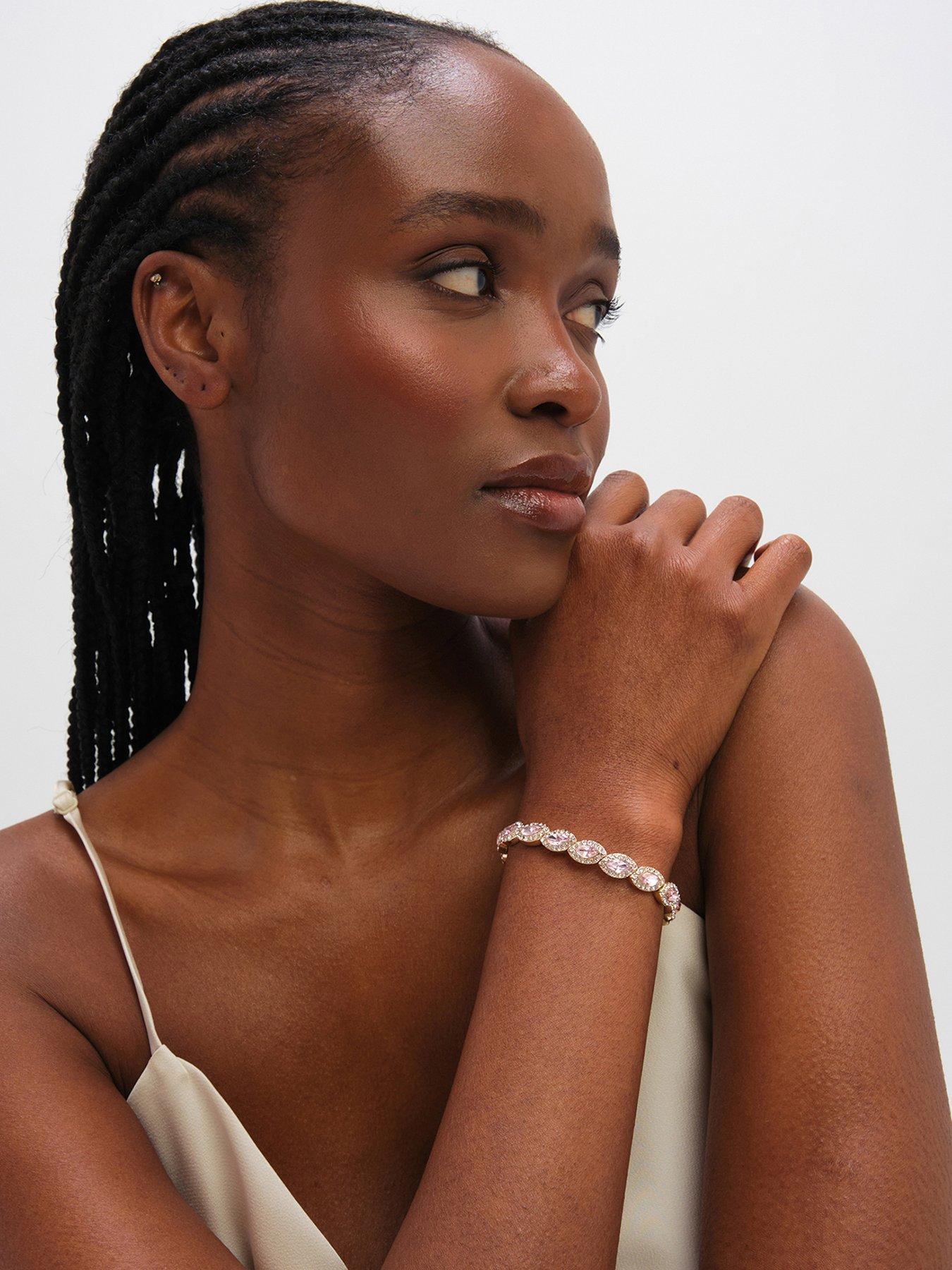 jon-richard-gold-plated-and-pink-navette-stretch-braceletfront