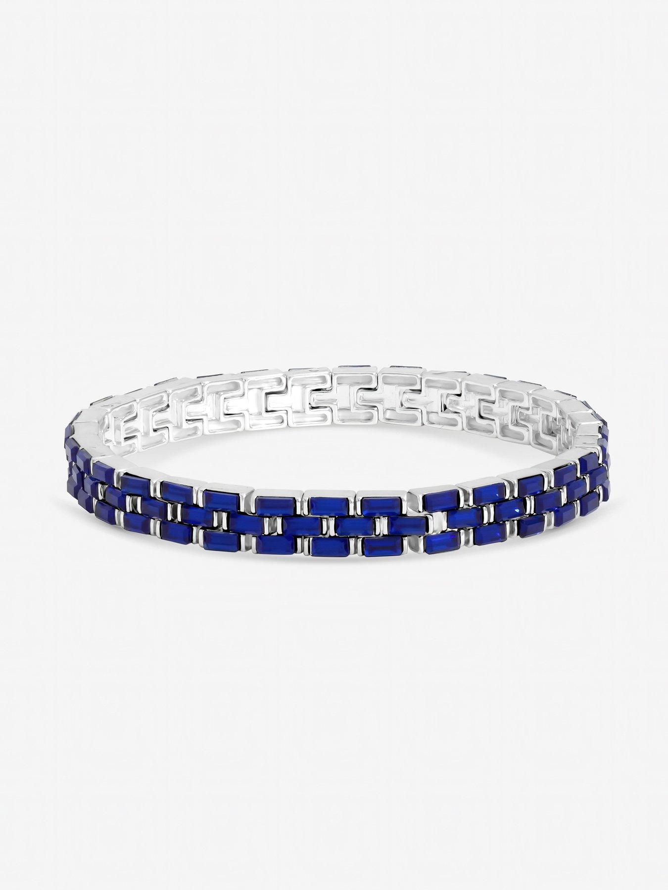 jon-richard-jon-richard-silver-plated-and-sapphire-chain-stretch-braceletstillFront