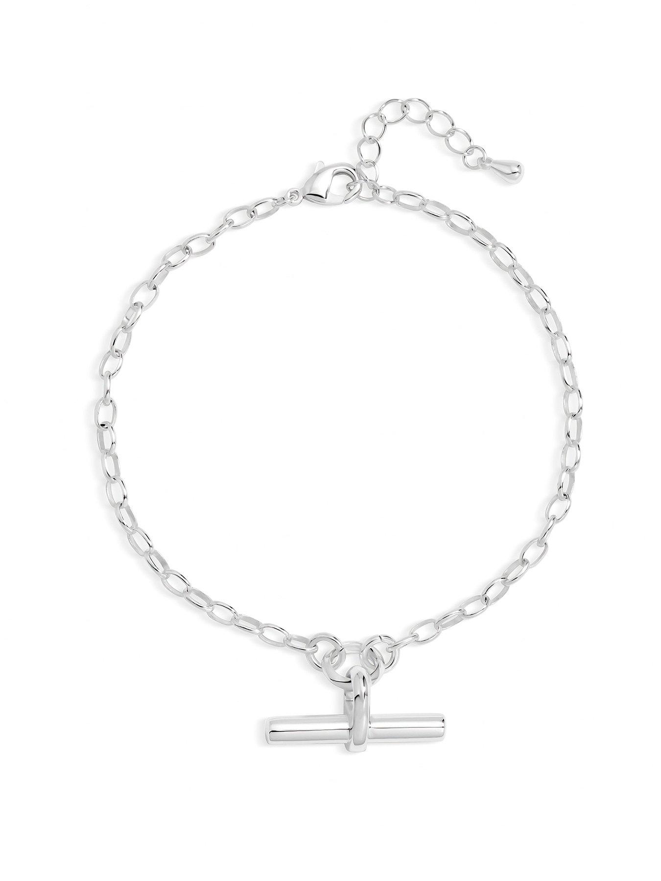 Inicio Sterling Silver T-Bar Bracelet - Gift Pouch