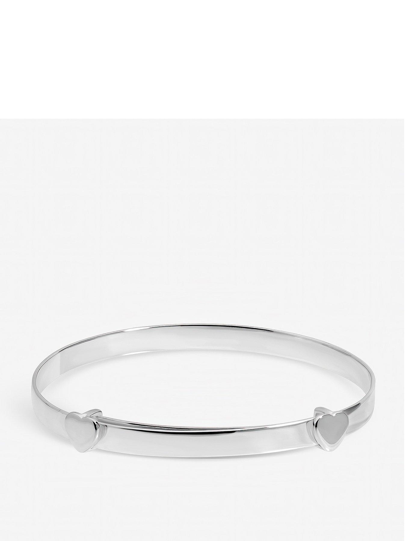 Image 1 of 3 of Inicio Inicio Christening Heart Bangle - Gift Pouch