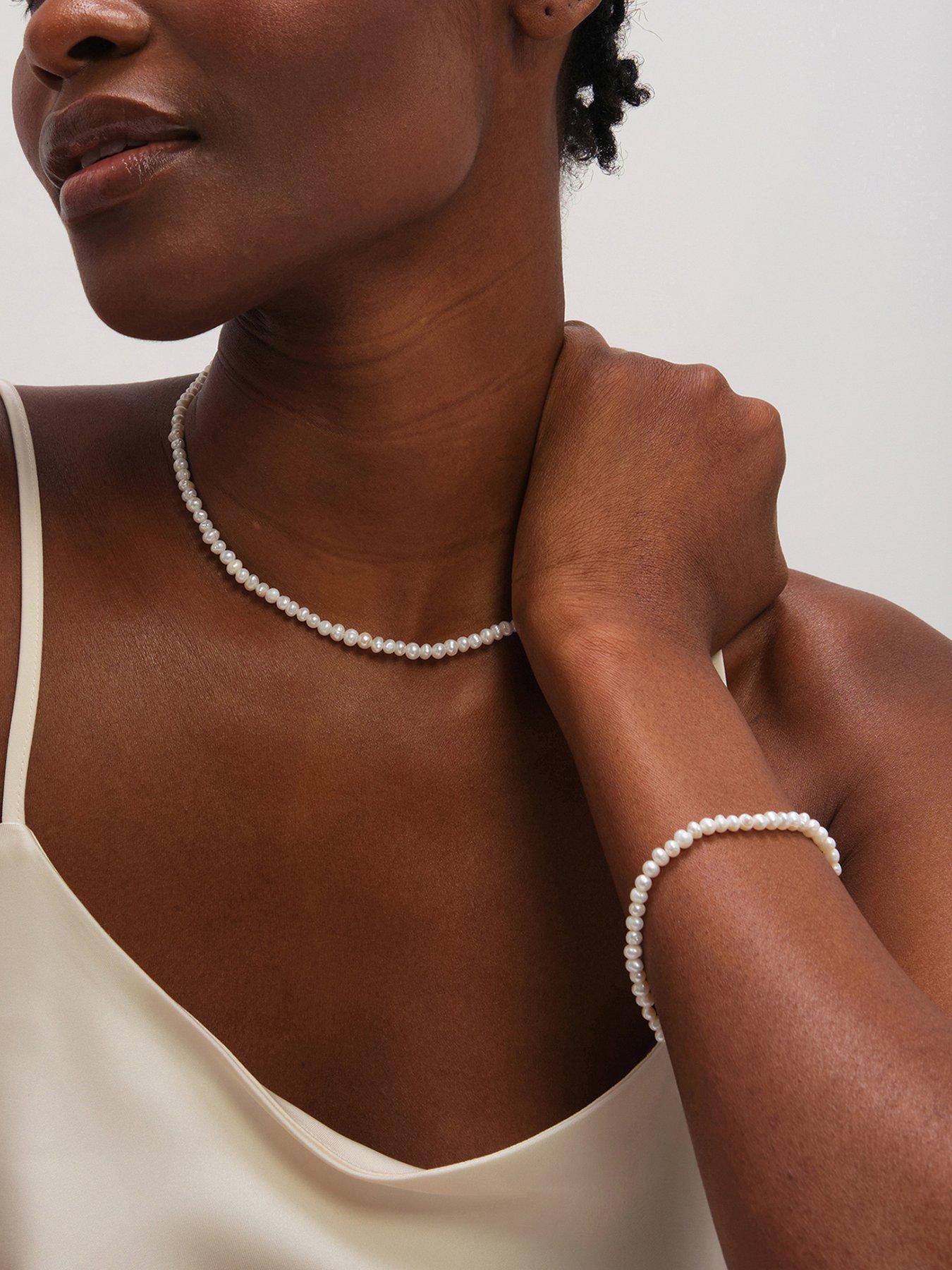 Jon Richard Jon Richard Gold Plated Real Freshwater Seed Pearl Bracelet