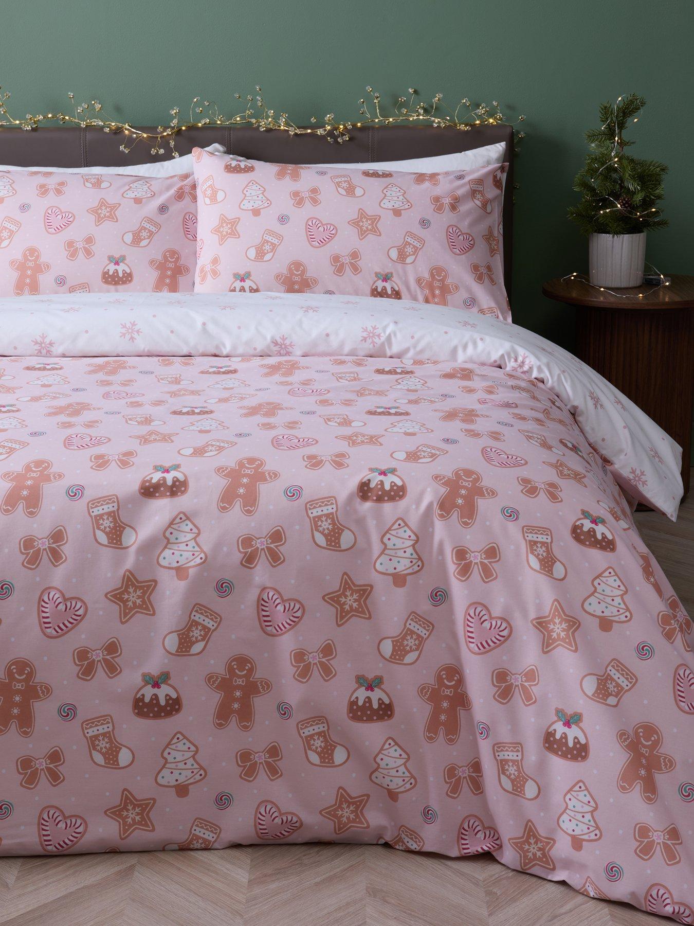 Image 1 of 5 of The Very Collection Christmas Treats Duvet Set - Pink