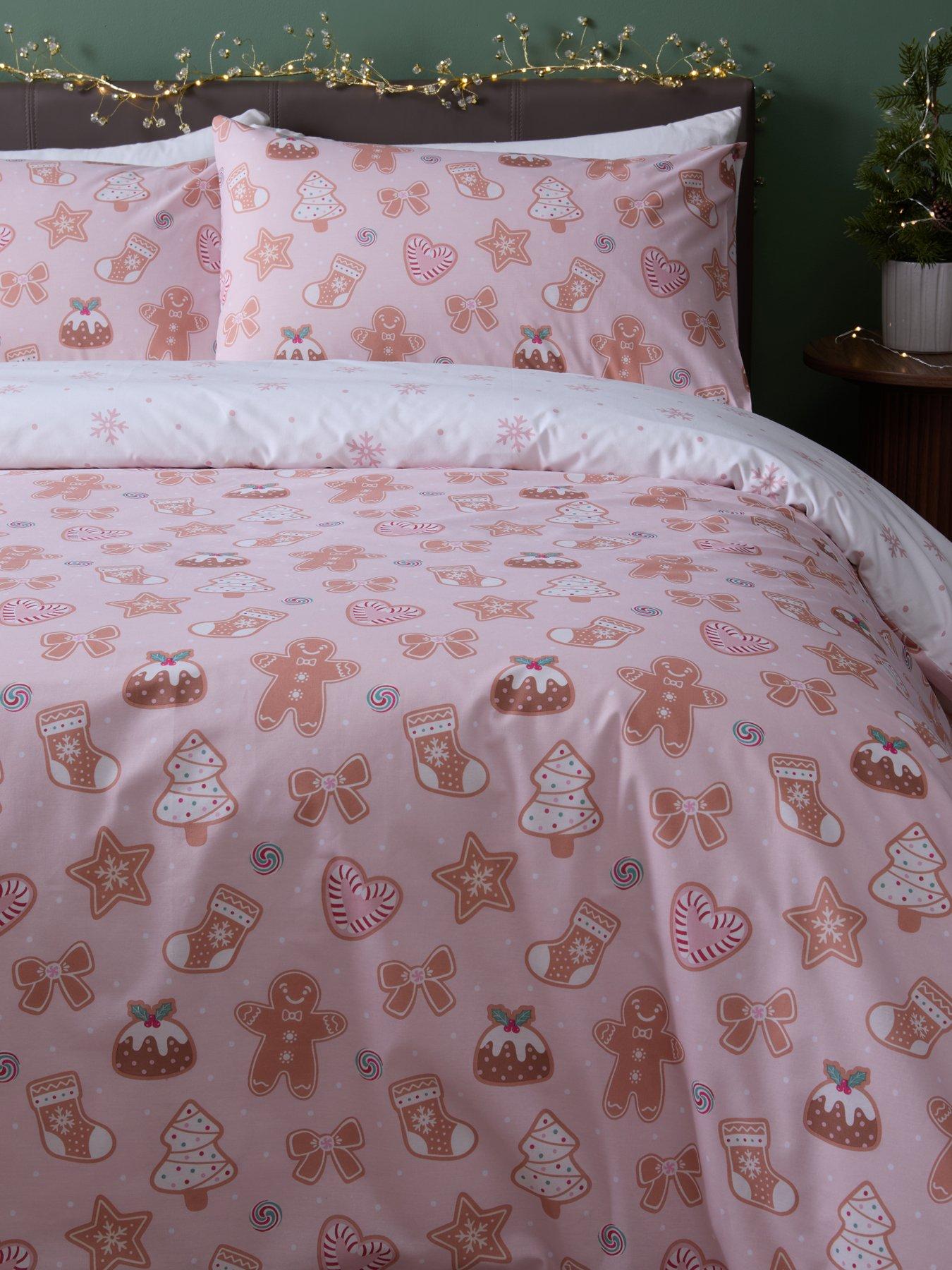 Image 3 of 5 of The Very Collection Christmas Treats Duvet Set - Pink