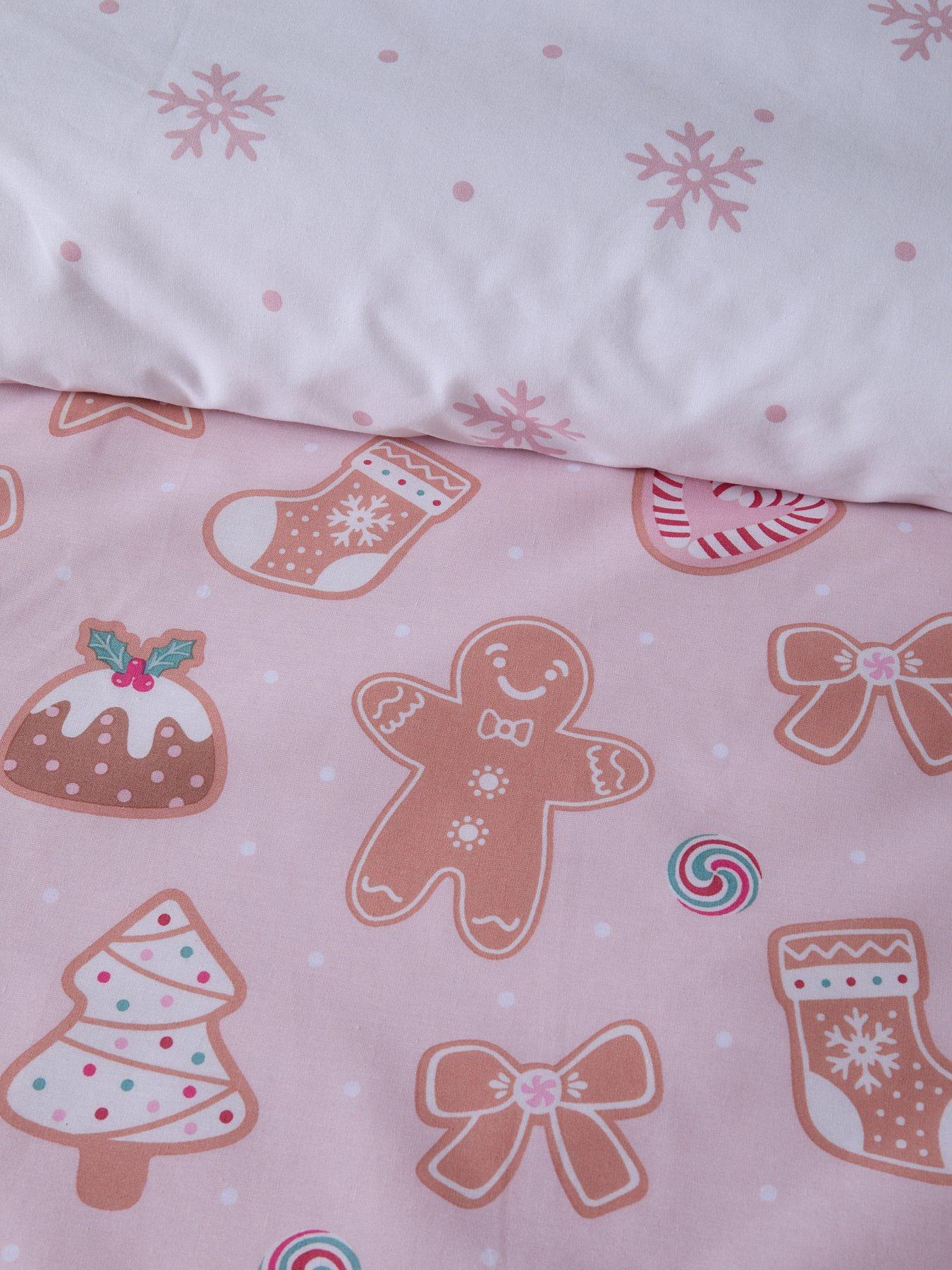 Image 4 of 5 of The Very Collection Christmas Treats Duvet Set - Pink