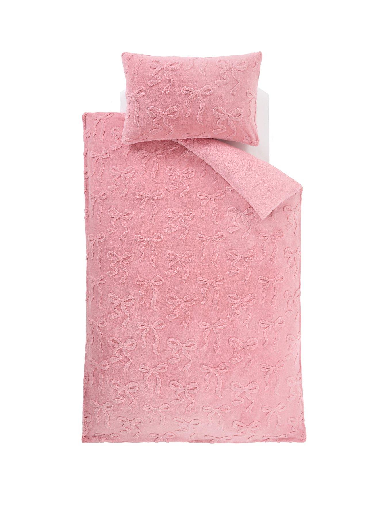 Image 2 of 4 of The Very Collection Bow Fleece Duvet Set