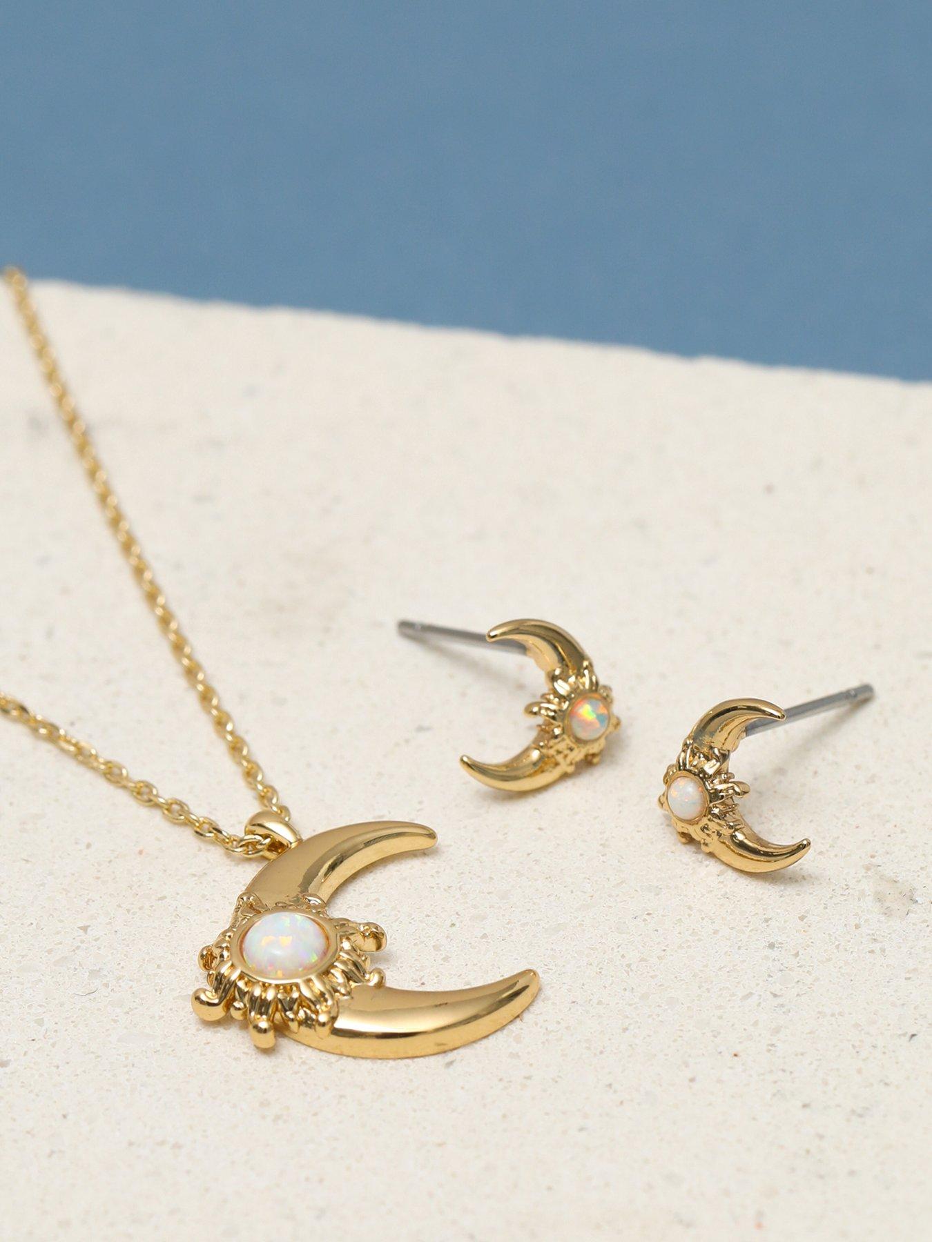 Inicio Inicio Gold Plated and Opal Moon Set - Gift Box
