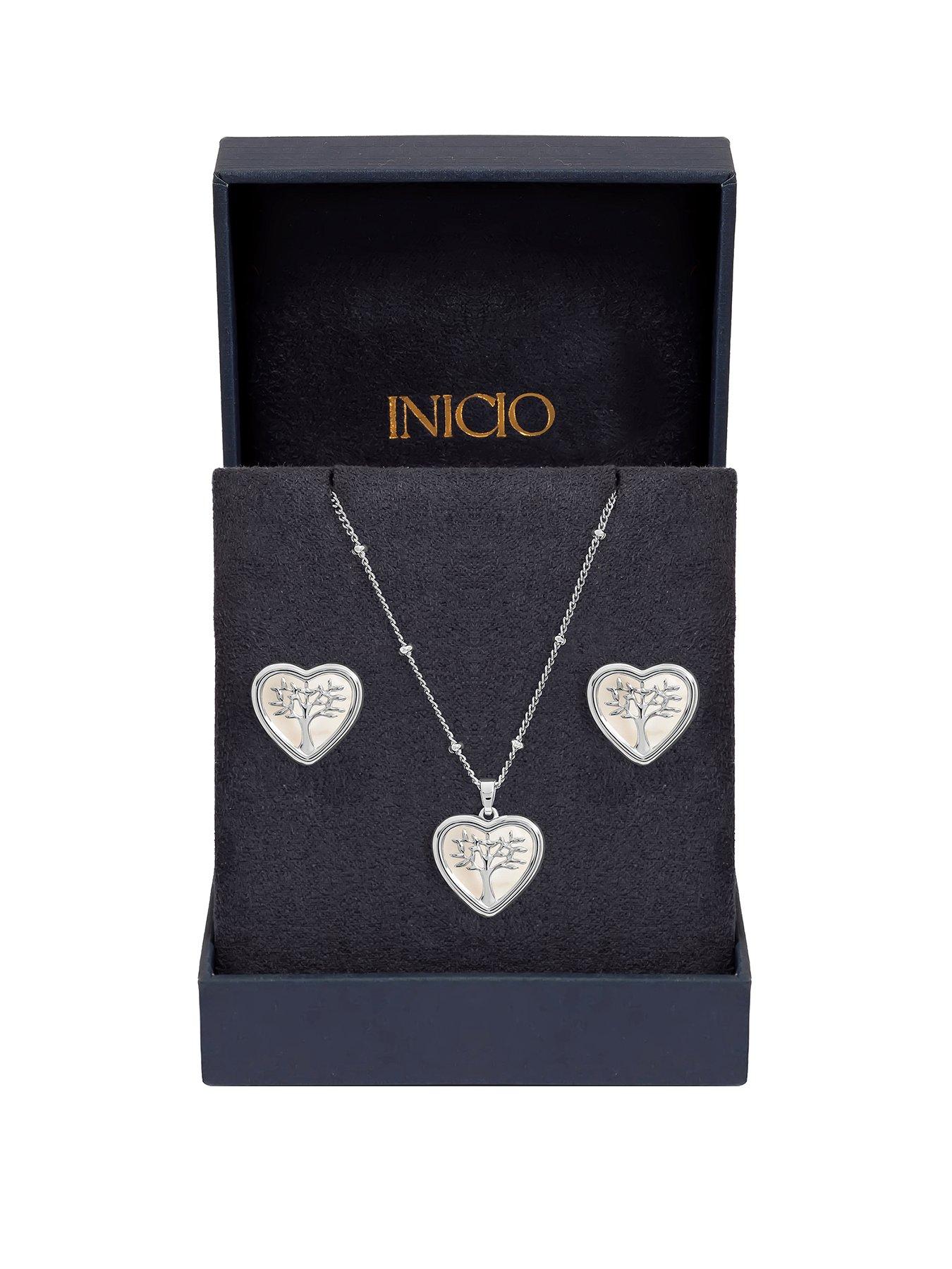 Inicio Inicio Mother of Pearl Tree Of Love Heart Set - Gift Box