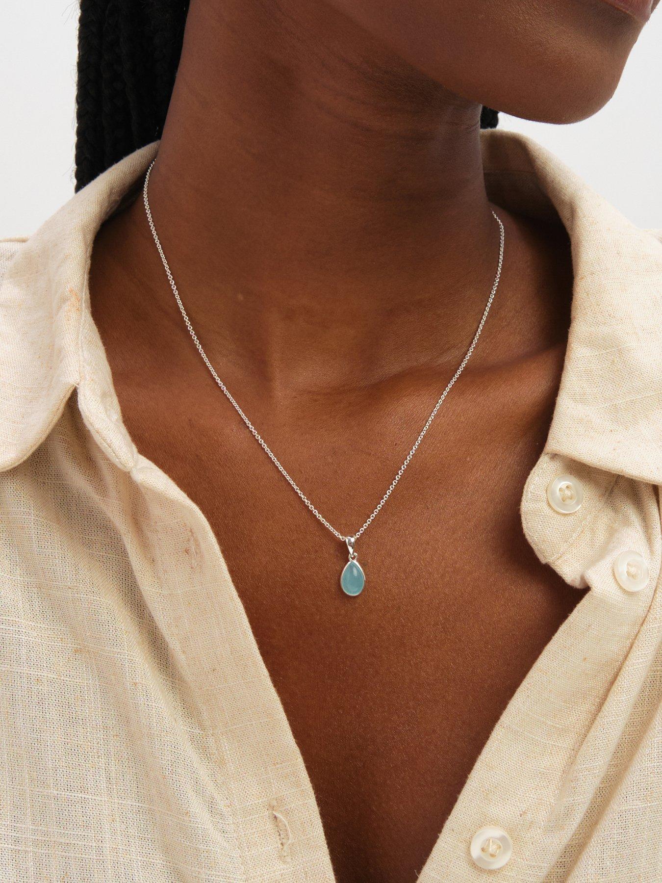 Image 4 of 5 of Inicio Sterling Silver Turquoise Peardrop Set - Gift Box