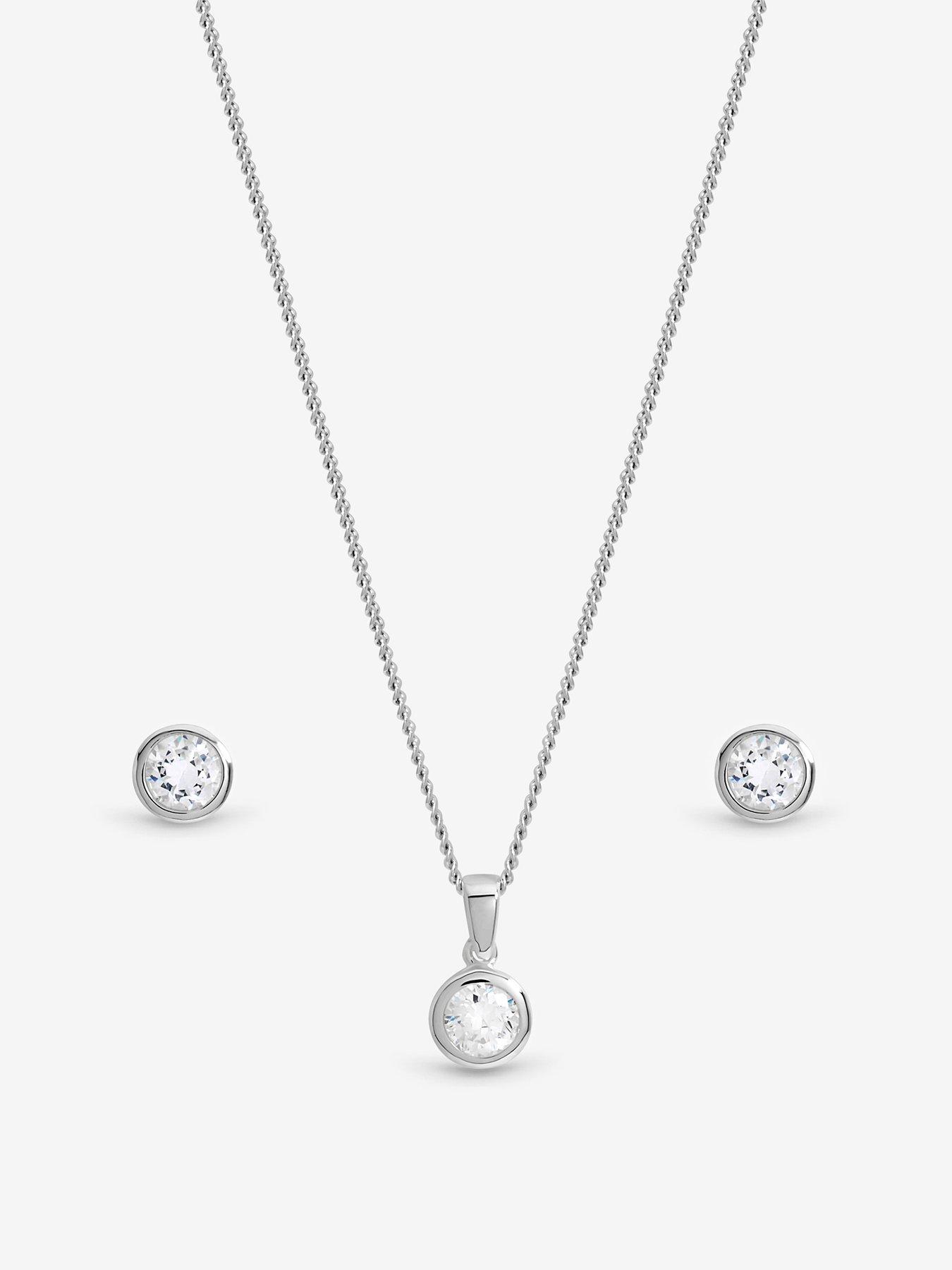 Image 2 of 4 of Inicio Sterling Silver Cubic Zirconia Bezel Set - Gift Box