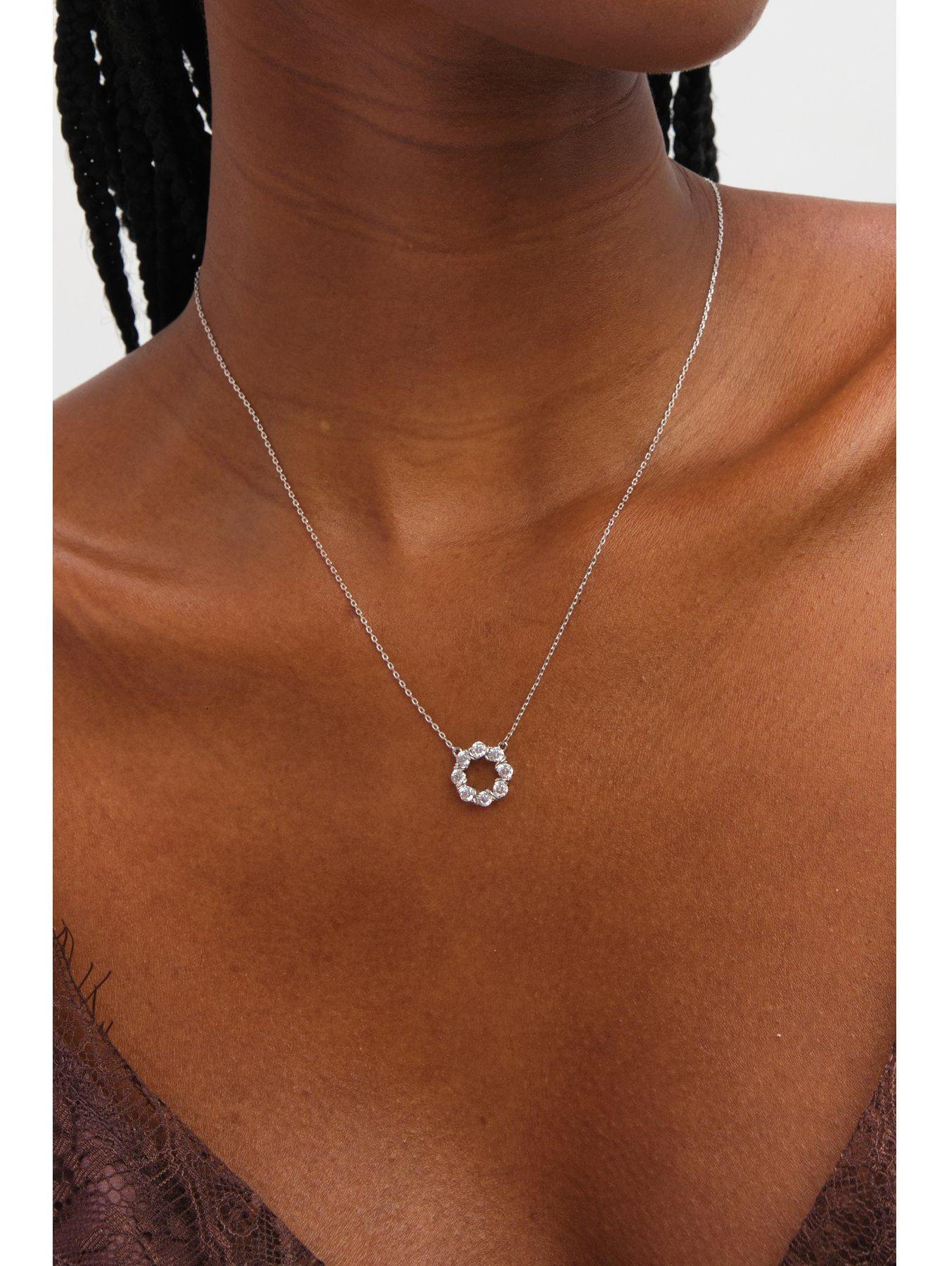 Image 5 of 5 of Jon Richard Rhodium Plated Crystal Open Circle Bridal Set - Gift Box