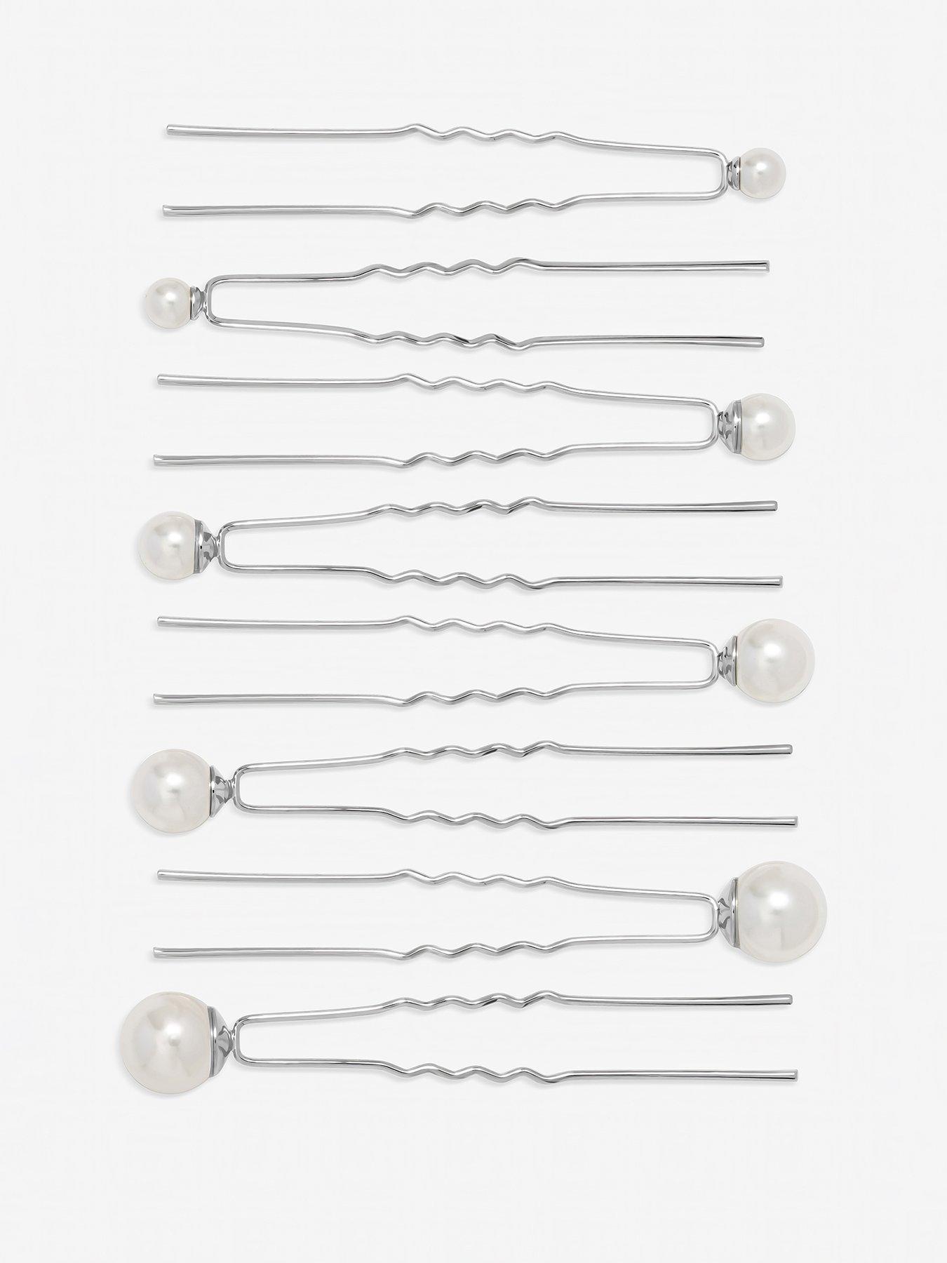 Image 2 of 3 of Jon Richard Jon Richard Silver Plated Pearl Pins