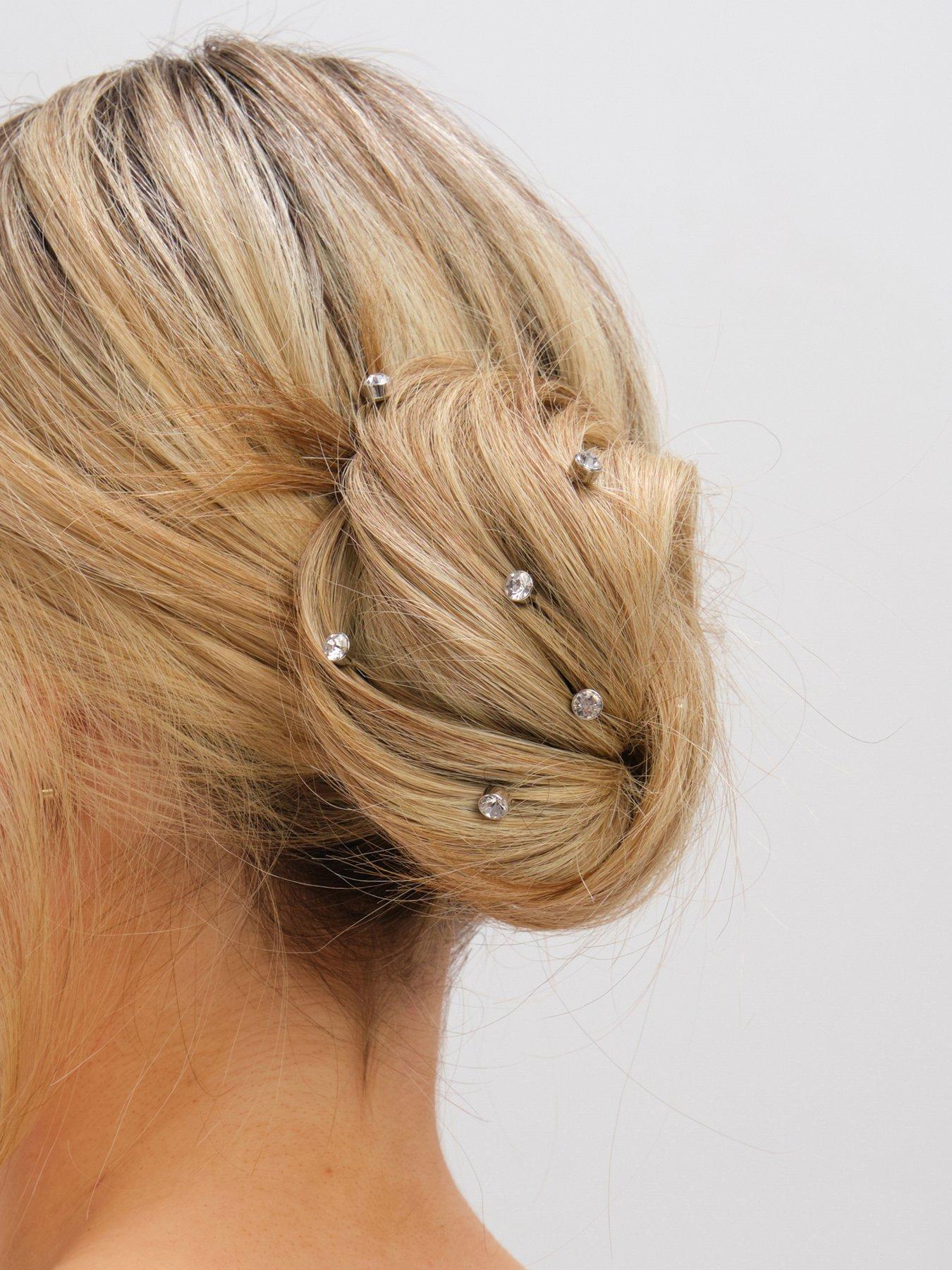 Image 1 of 3 of Jon Richard Jon Richard Silver Plated Crystal Pins