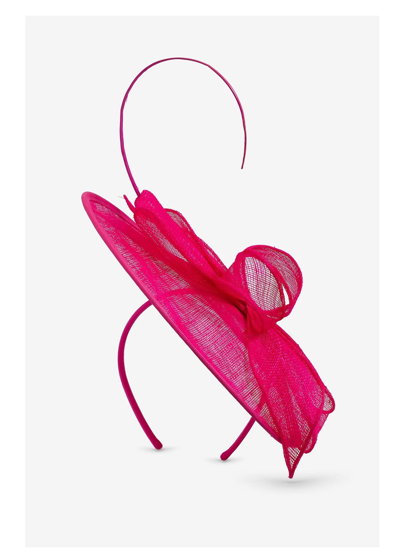 Jon Richard Jon Richard Fuschia Woven Bow Fascinator