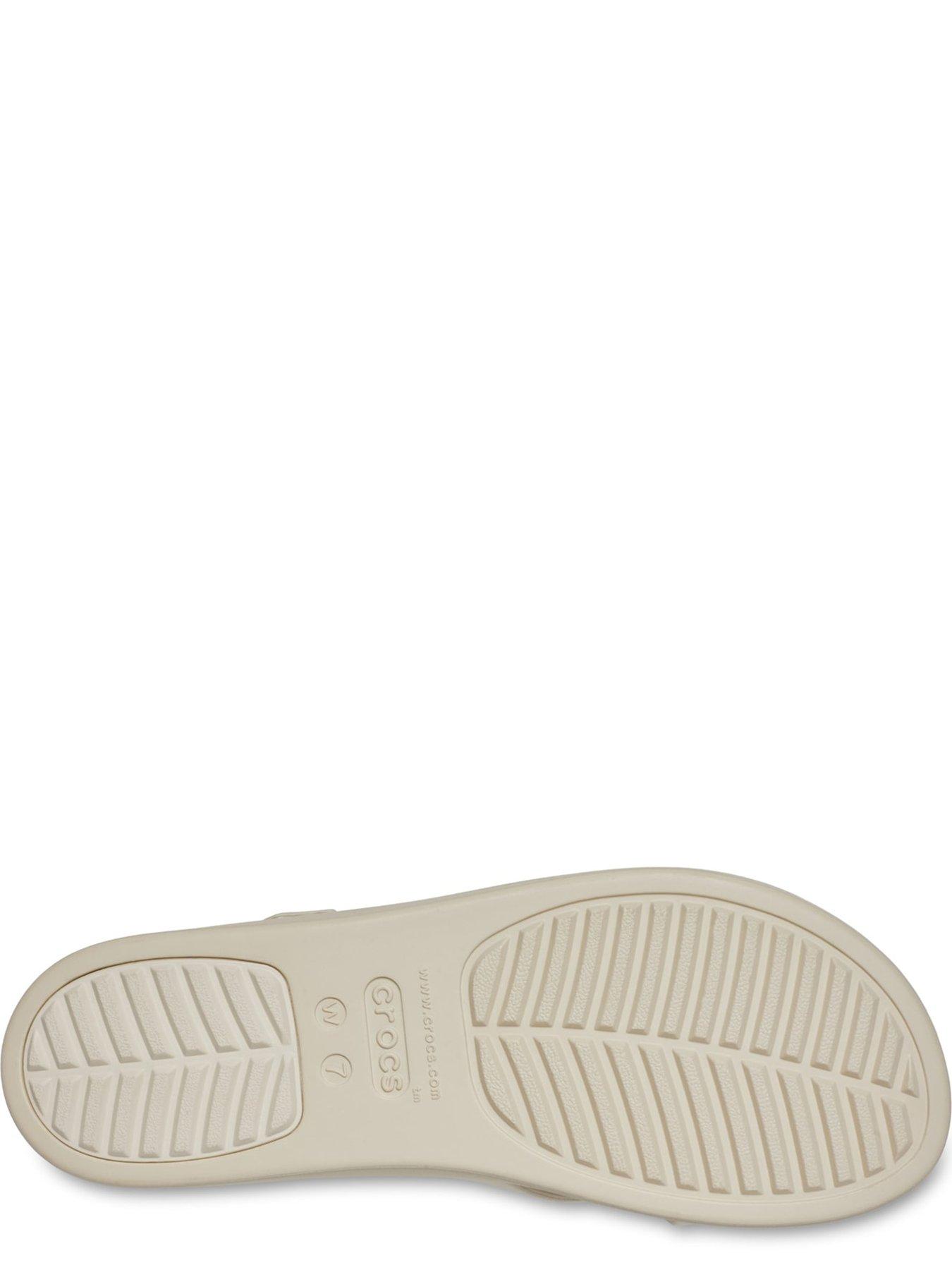 Image 5 of 6 of Crocs Brooklyn 4u Cross Strap Sandals - Off White&nbsp;