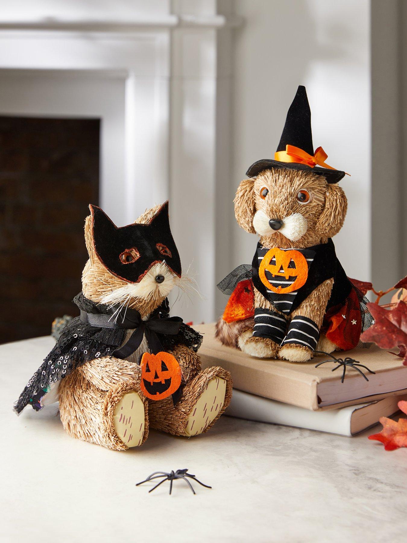 The Very Collection Set Of 2 Cat And Dog Halloween Decorations in Multi