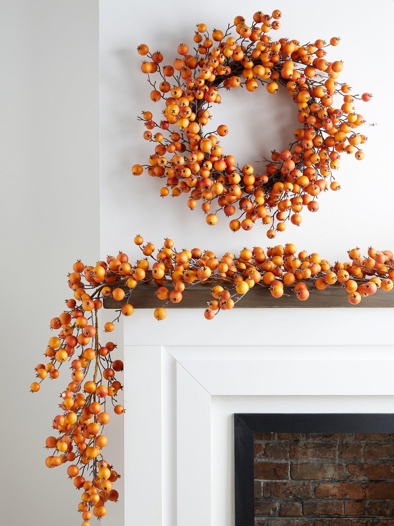 The Very Collection 6ft Autumn Garland with Orange Berries