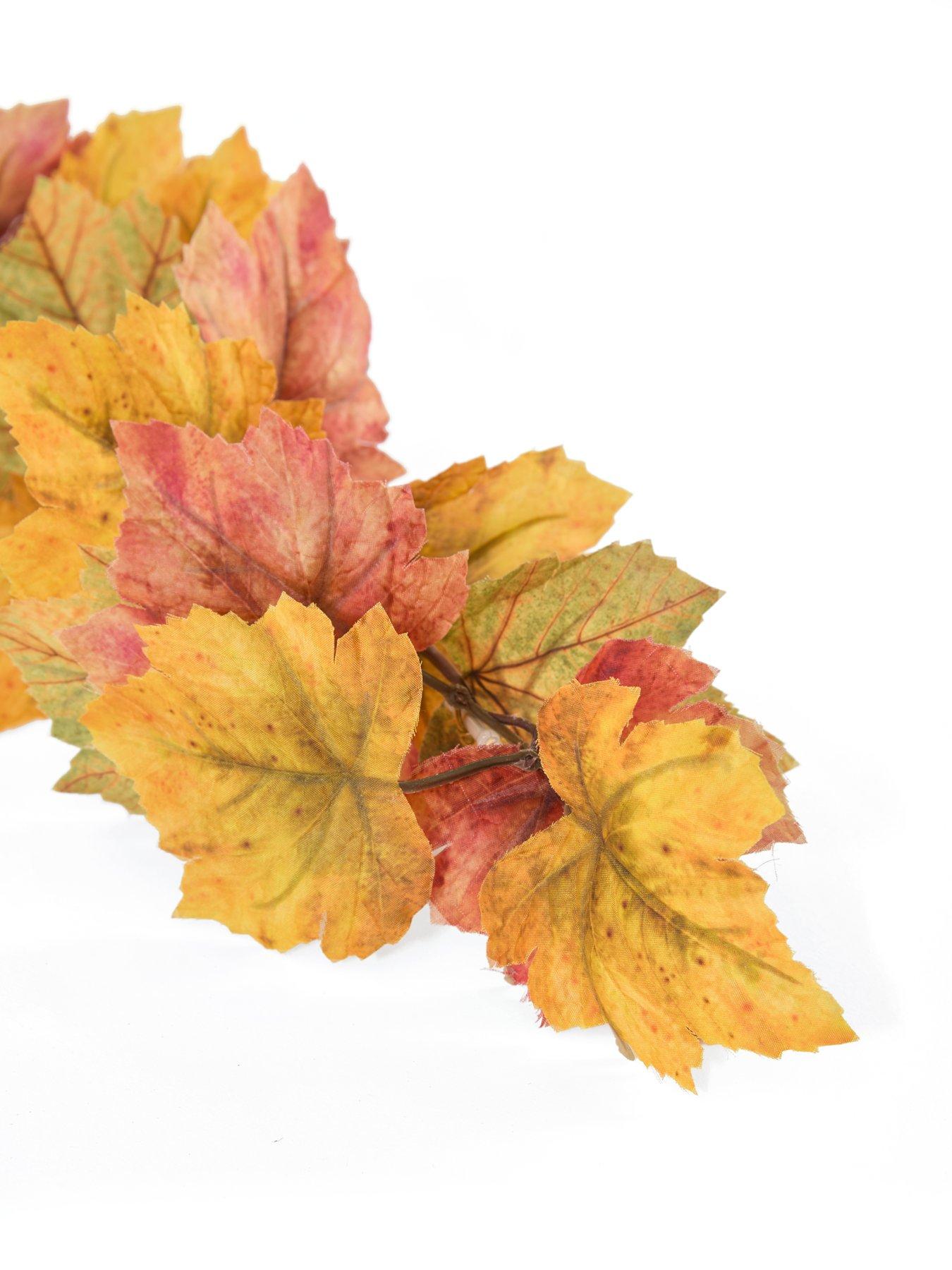 Image 5 of 7 of The Very Collection 6ft Maple Leaf Lit Garland with Timer Function Autumn Decoration