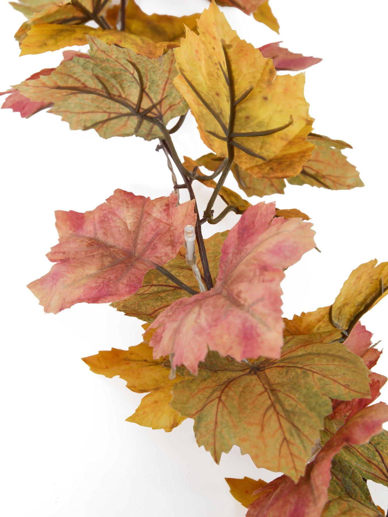 Image 6 of 7 of The Very Collection 6ft Maple Leaf Lit Garland with Timer Function Autumn Decoration