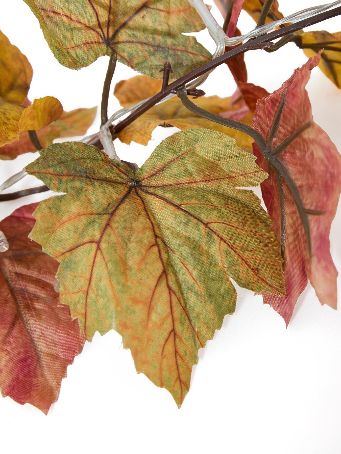 Image 7 of 7 of The Very Collection 6ft Maple Leaf Lit Garland with Timer Function Autumn Decoration