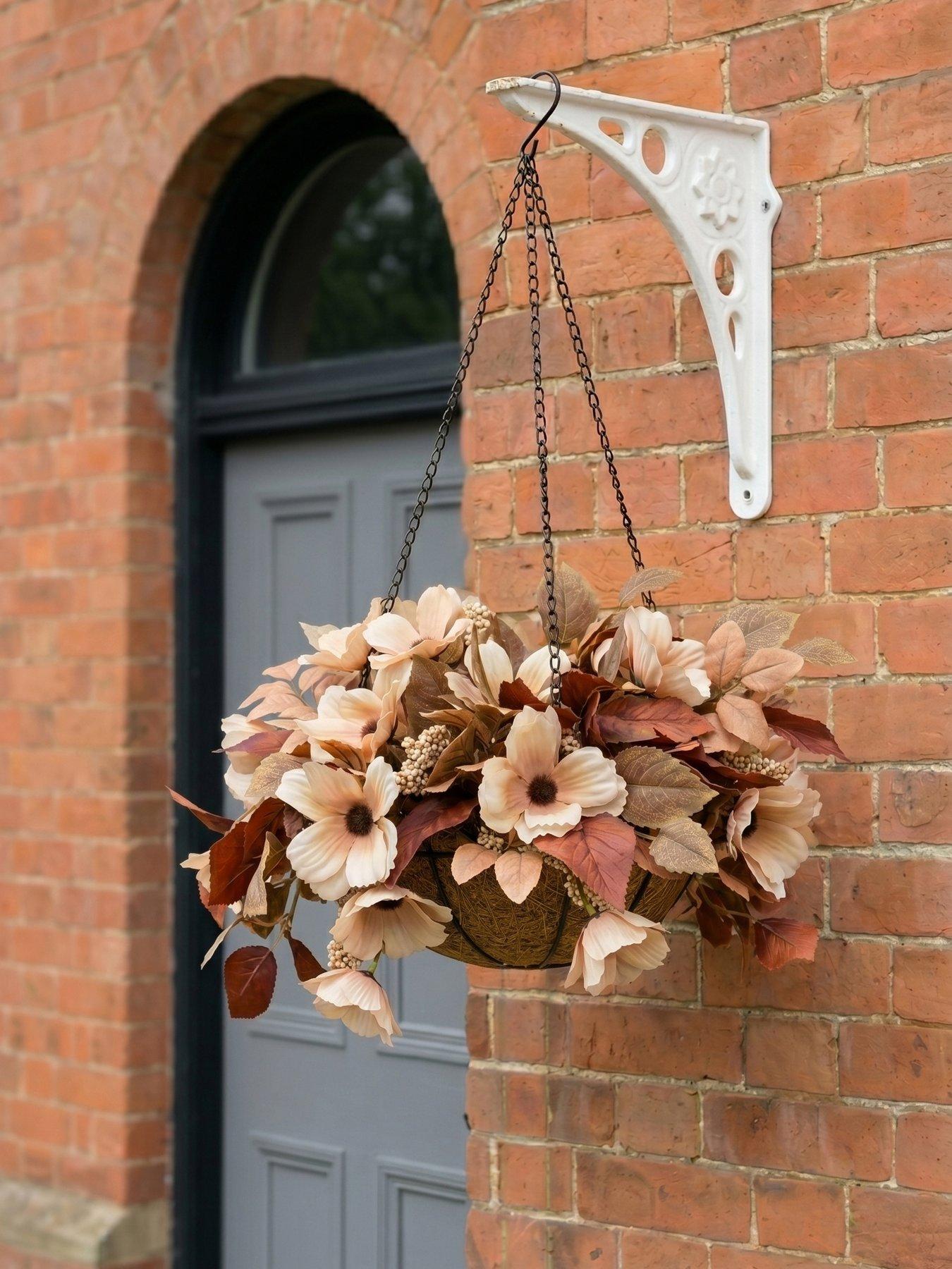 The Very Collection Natural Florals Hanging Basket Autumn Decoration