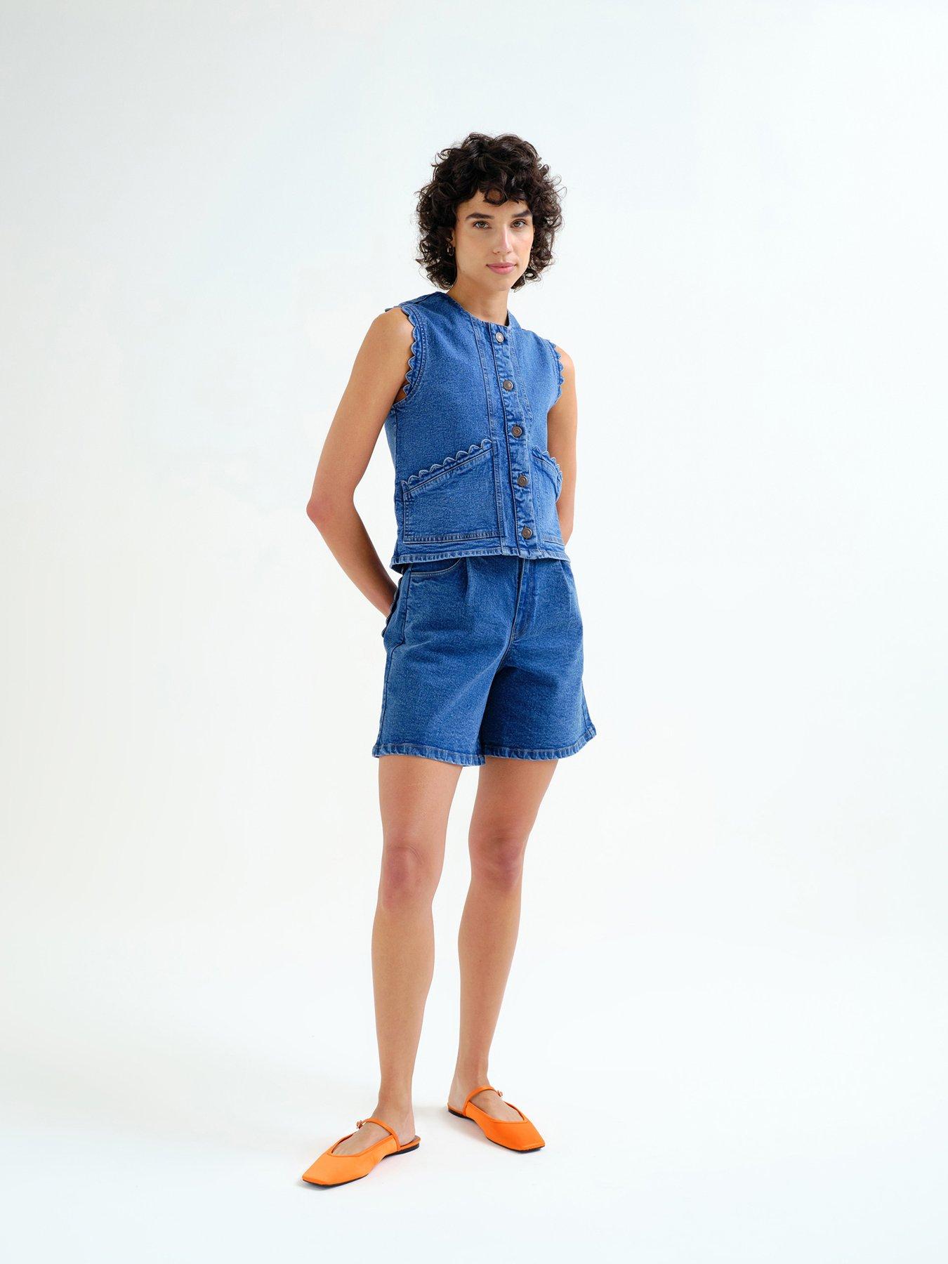 Image 3 of 6 of Compania Fantastica Denim Vest - Blue