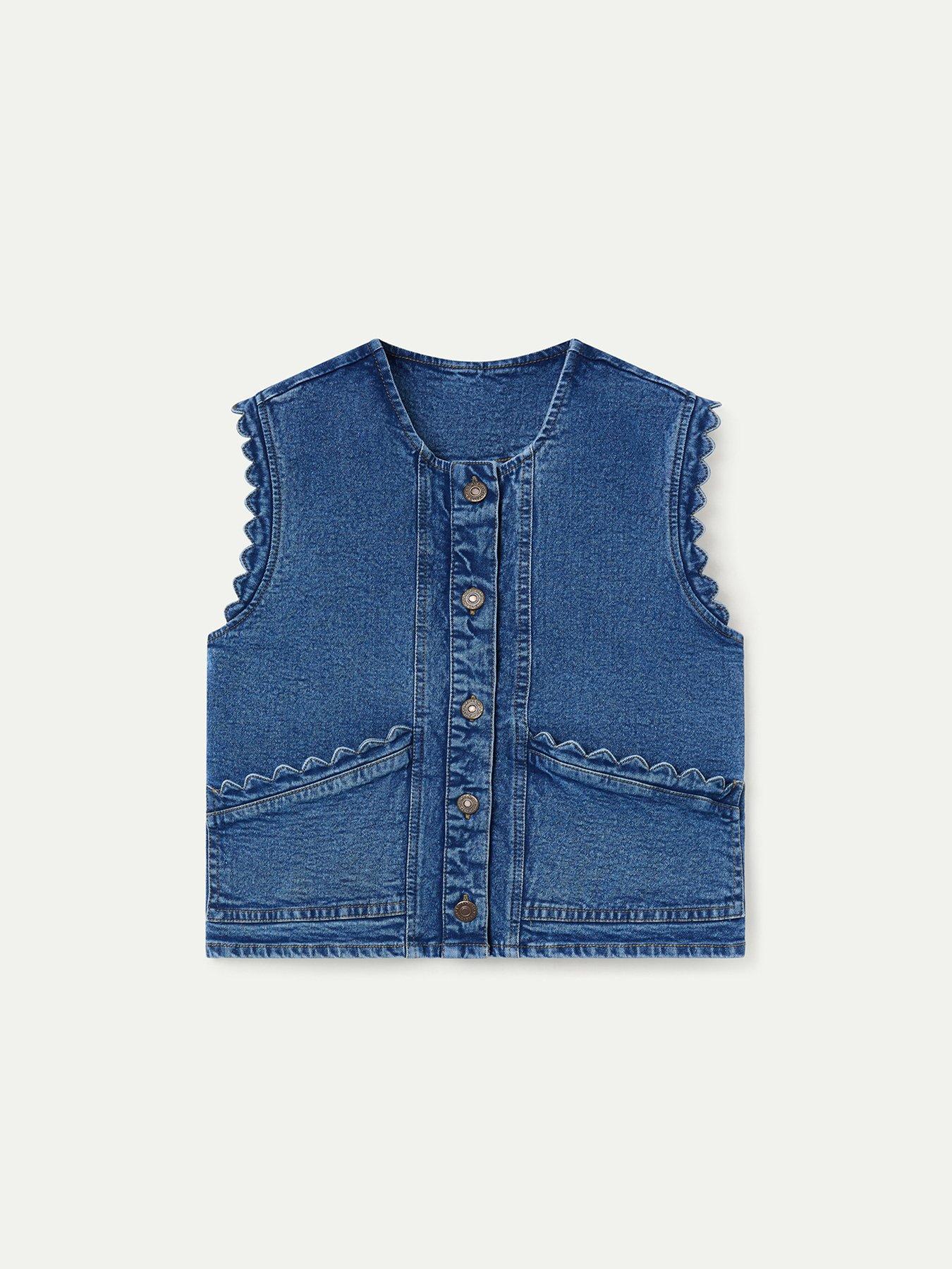 Image 6 of 6 of Compania Fantastica Denim Vest - Blue