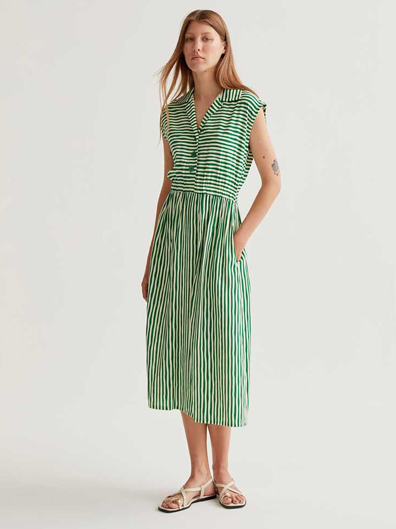 Compania Fantastica STRIPED MIDI DRESS