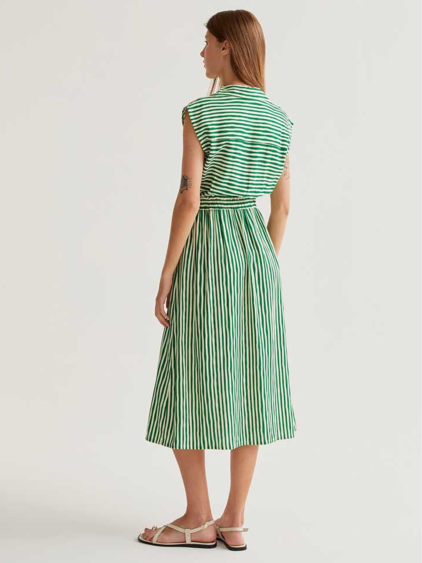 Image 2 of 4 of Compania Fantastica STRIPED MIDI DRESS