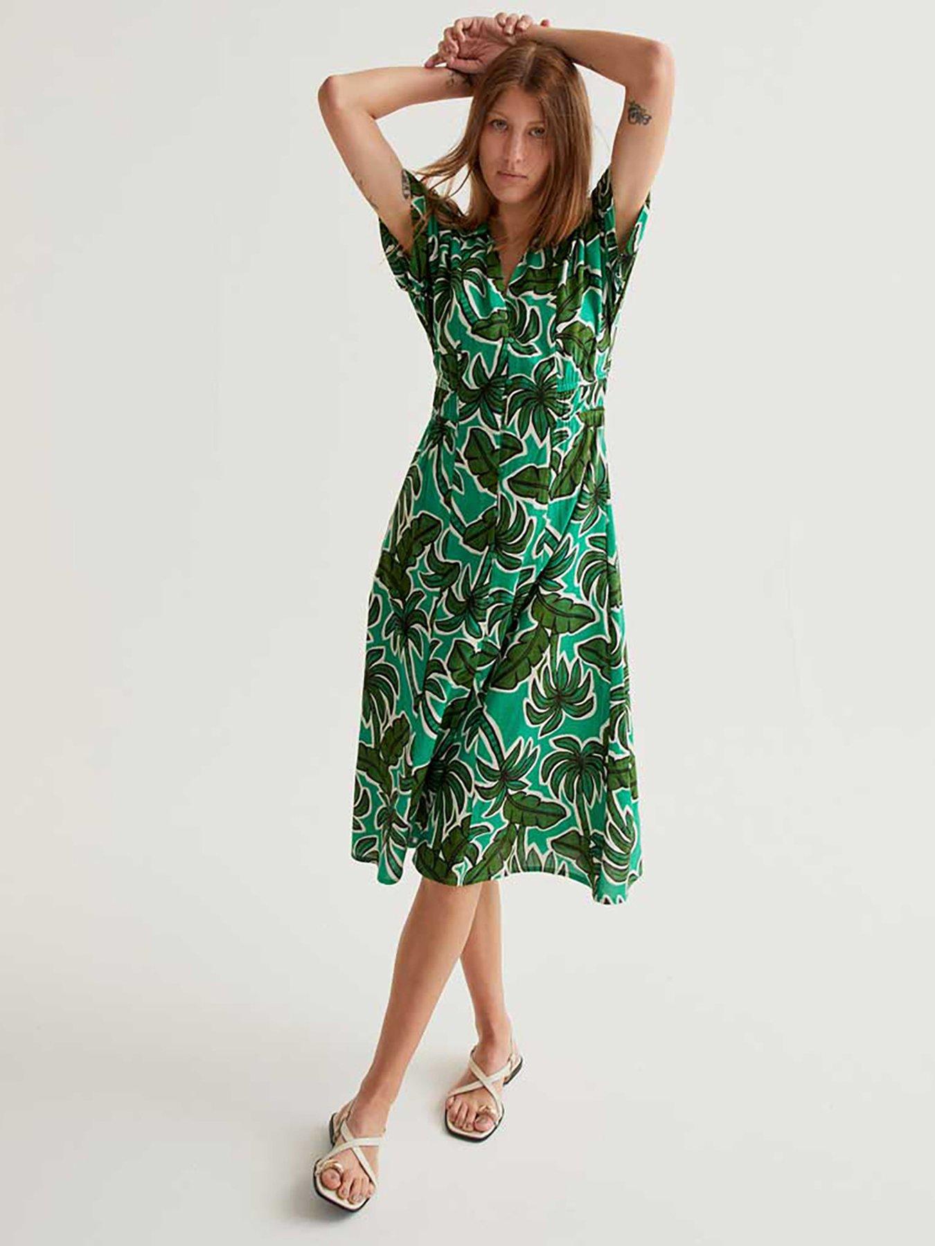 Image 3 of 4 of Compania Fantastica PALM TREE MIDI DRESS